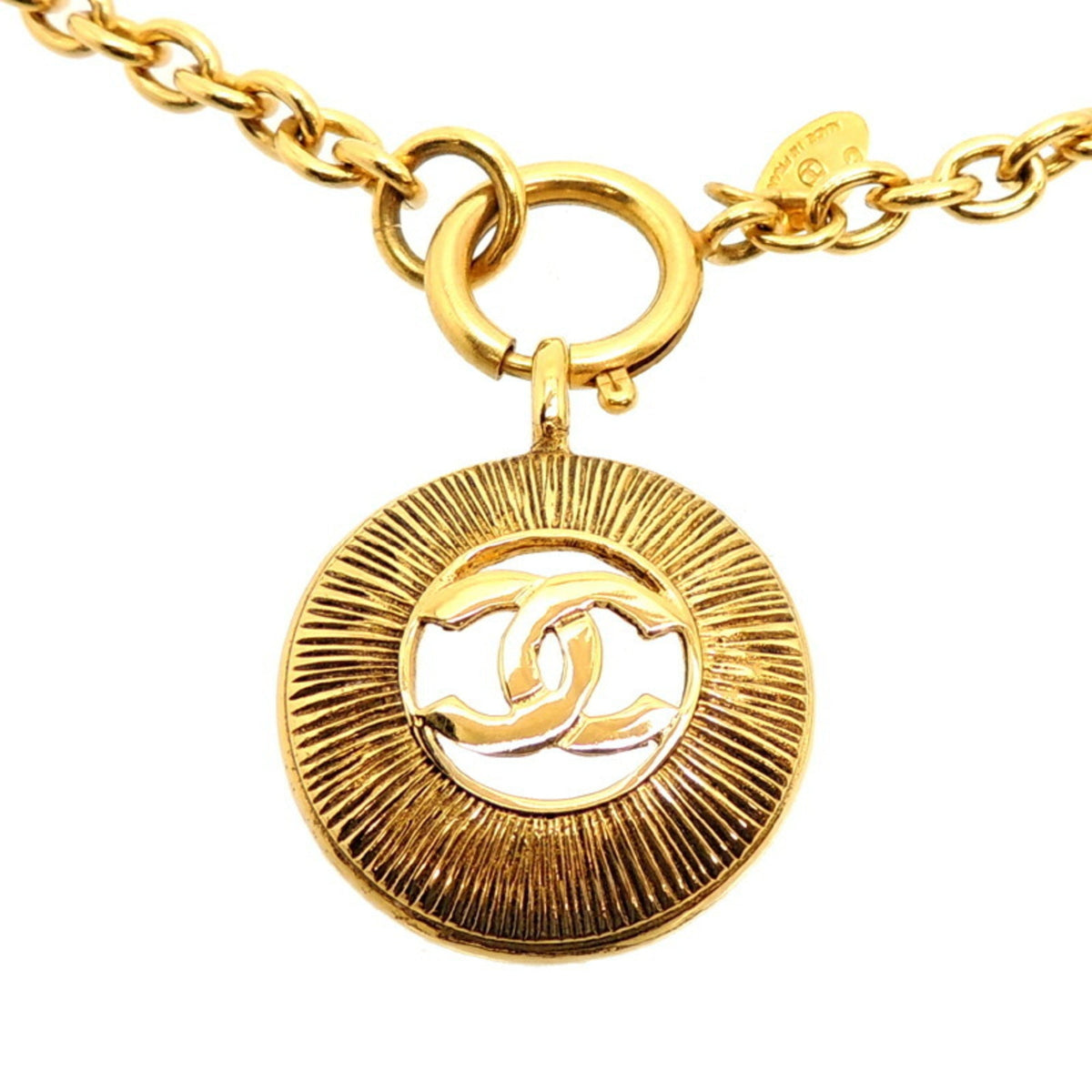 Chanel Coco Mark Pendant Ladies Necklace Gold Plating