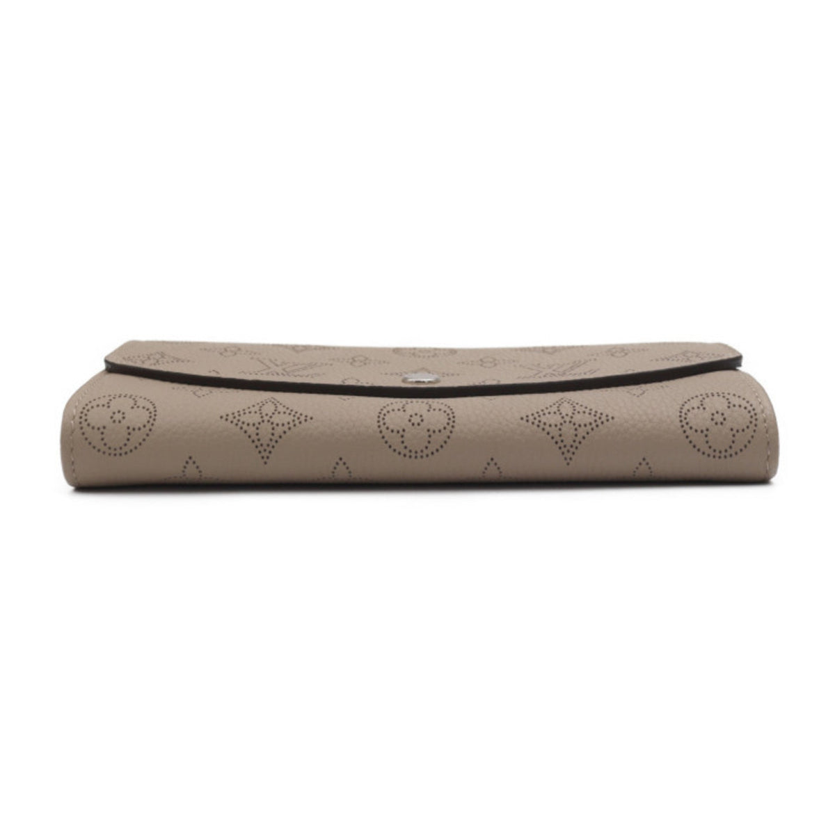 LOUIS VUITTON Portefeuille Iris Bifold Wallet M60144 Monogram Mahina Galle Beige Series Silver Hardware Long
