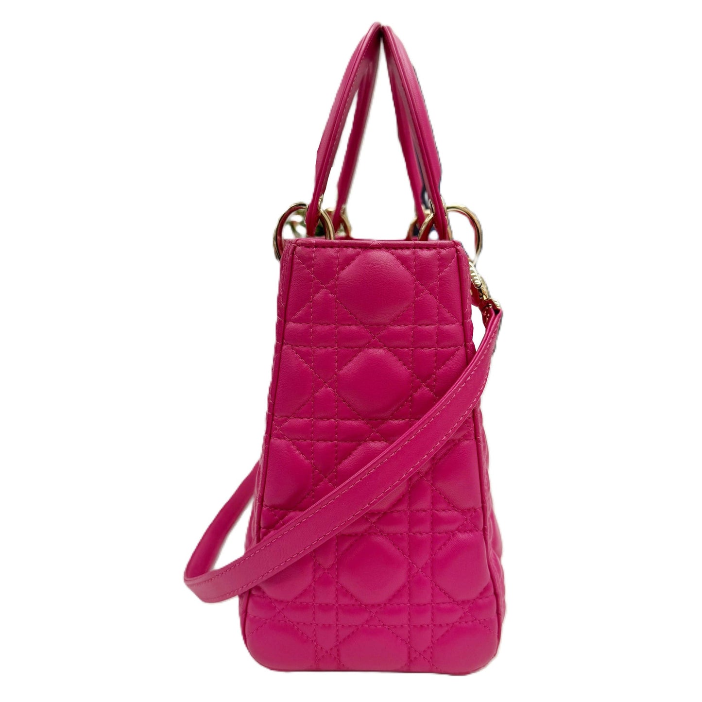 Christian Dior Pink Leather Shoulder Bag ()