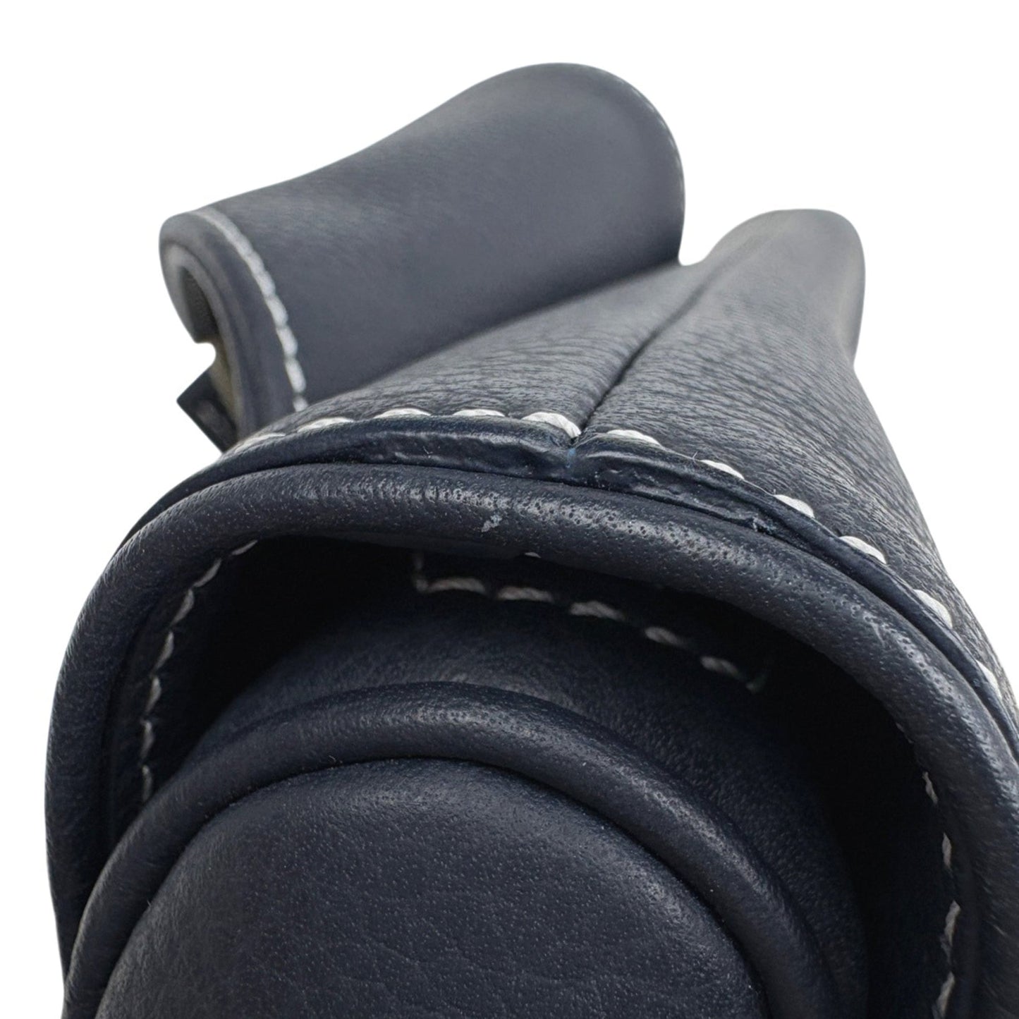 Christian Dior Navy Leather Fanny Pack Saddle Bag Shoulder Bag Sling Bag ()