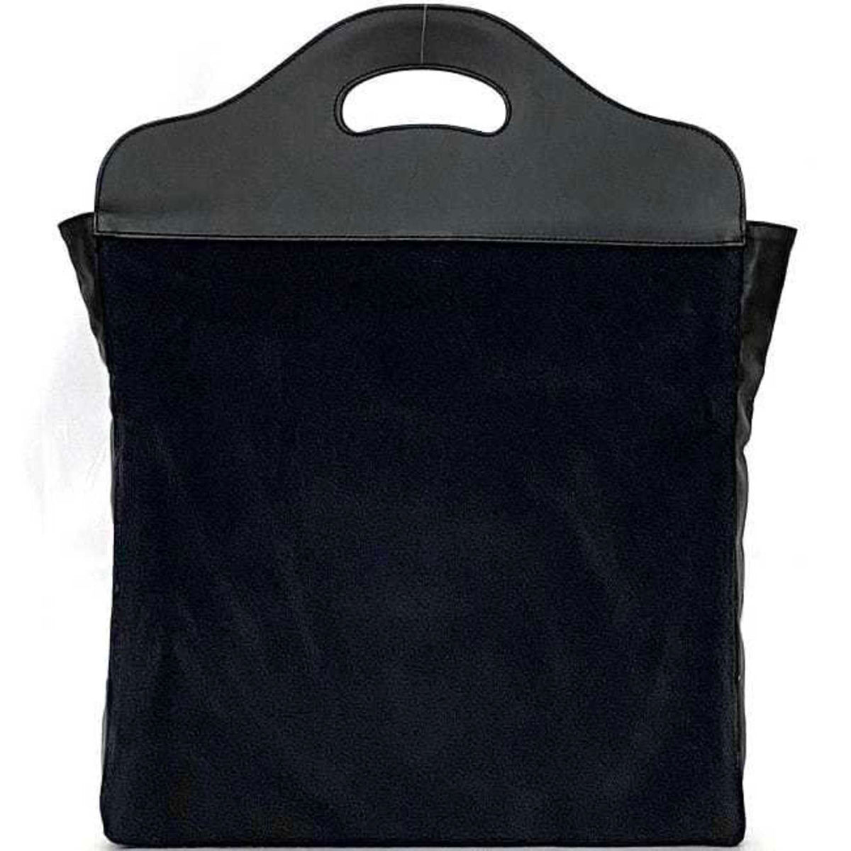 Gucci Black Suede Leather Handbag Tote Bag