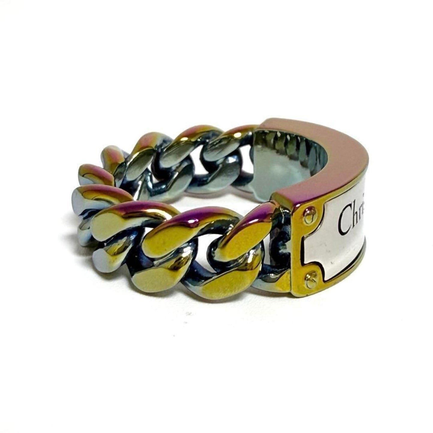 Christian Dior Multi-Color Metal Band Ring ()