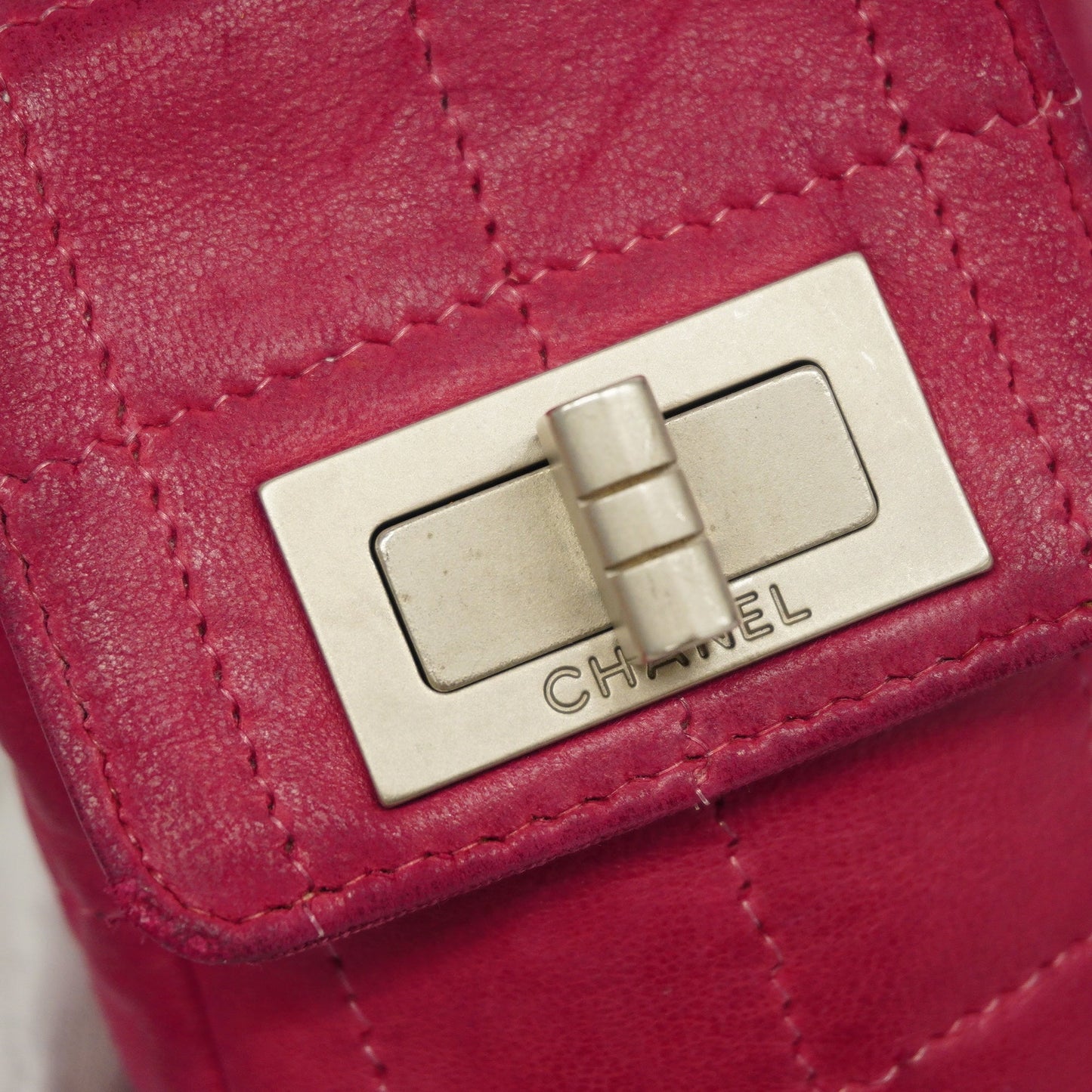 CHANEL 2.55 2.55/choco Bar Chain Shoulder Women's Leather Shoulder Bag Pink