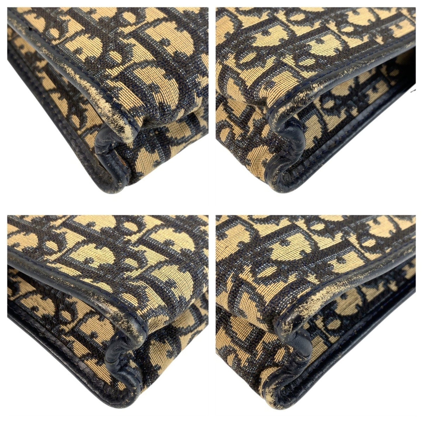 Christian Dior Navy Canvas Clutch Bag ()