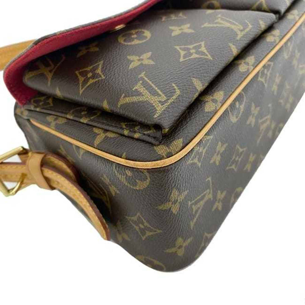 LOUIS VUITTON Bag Vibasite MM Brown Beige Monogram M51164 Canvas Nume Leather DU0084 Handbag LV