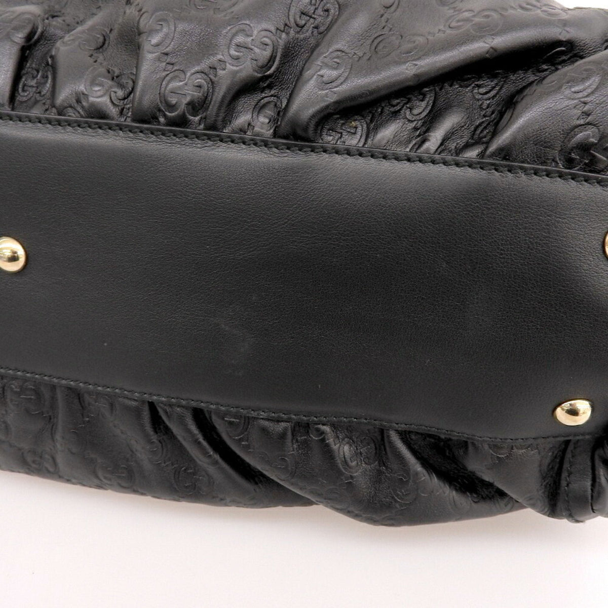 Gucci Black Leather Boston Bag Handbag