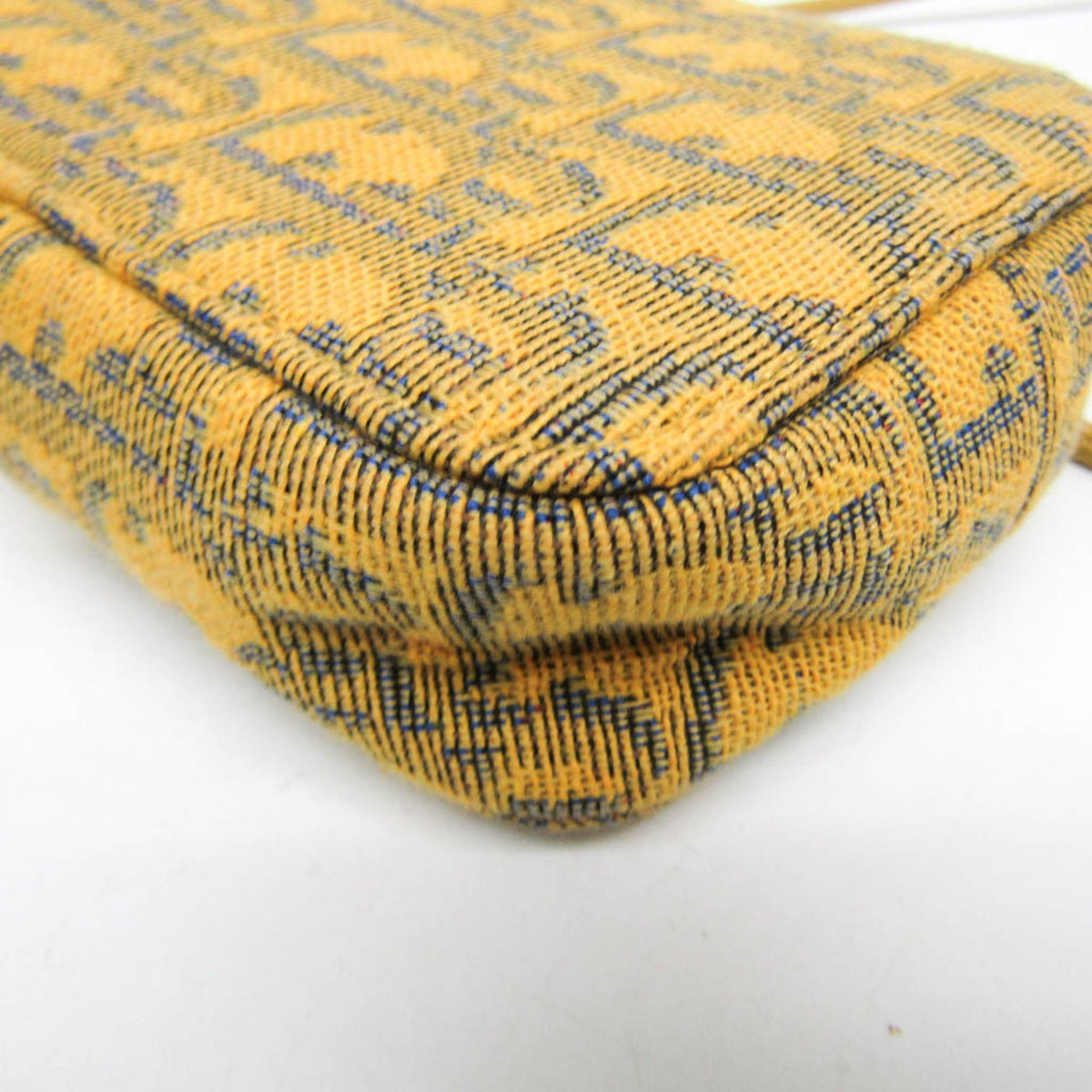 Christian Dior Yellow Leather Jacquard Pouch Shoulder Bag ()