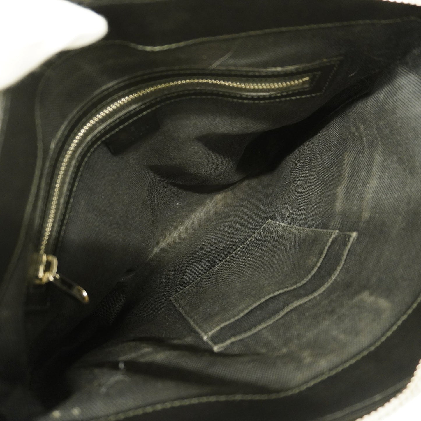 Gucci 474137 Men's PVC,Leather Shoulder Bag Black