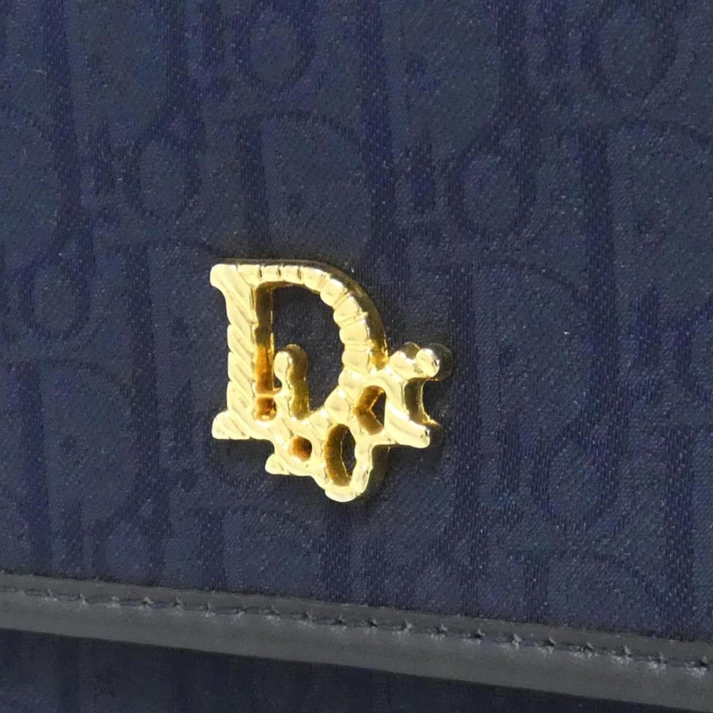 Christian Dior Navy Canvas Shoulder Bag ()