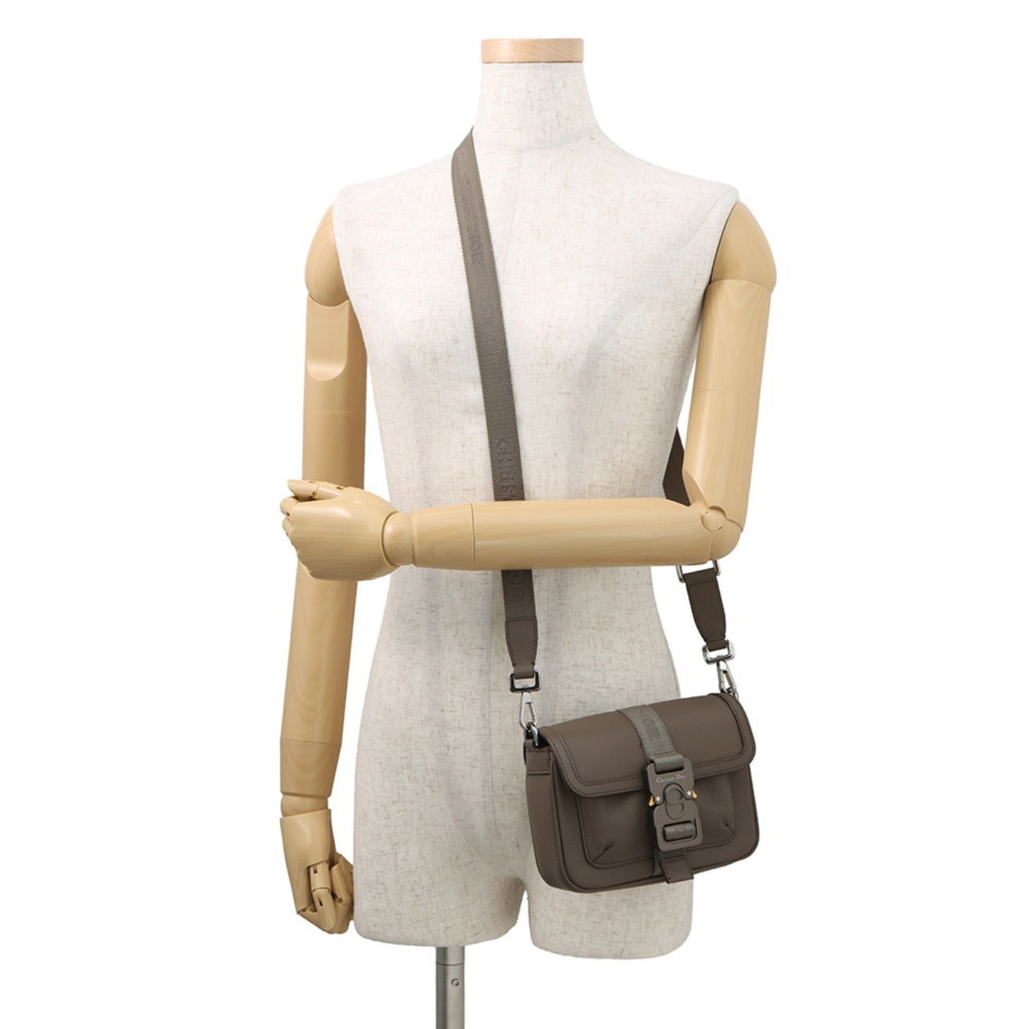 Christian Dior Olive Leather Shoulder Bag ()