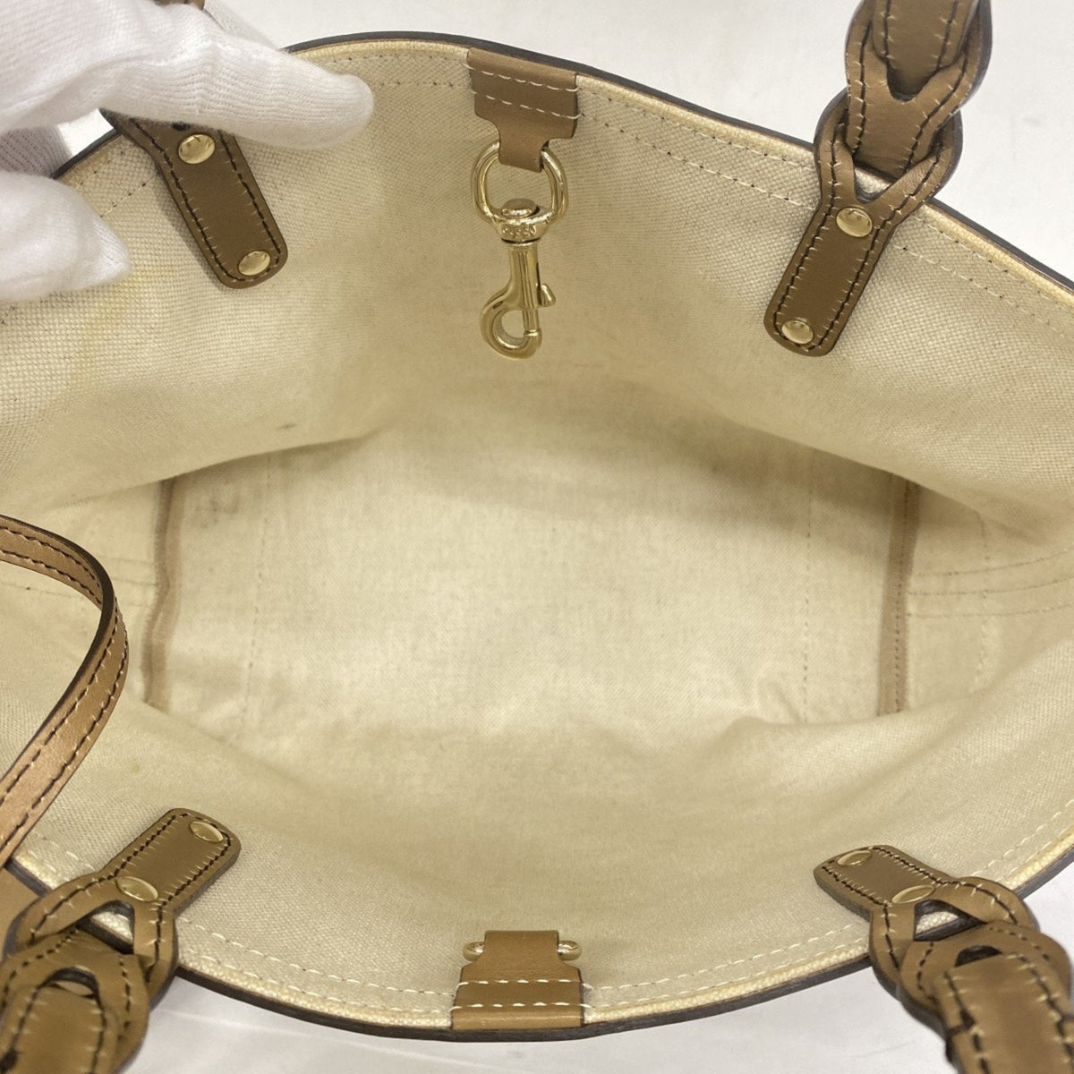 Gucci Brown Canvas Tote Bag