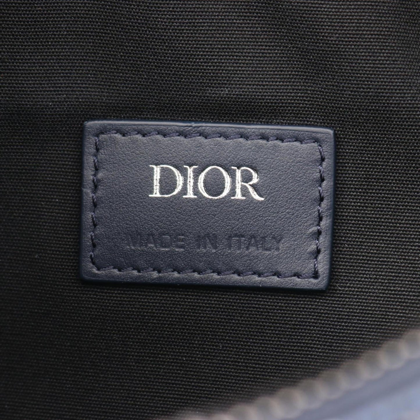 Christian Dior Multi-Color Navy Coated Canvas Fanny Pack Handbag Saddle Bag ()