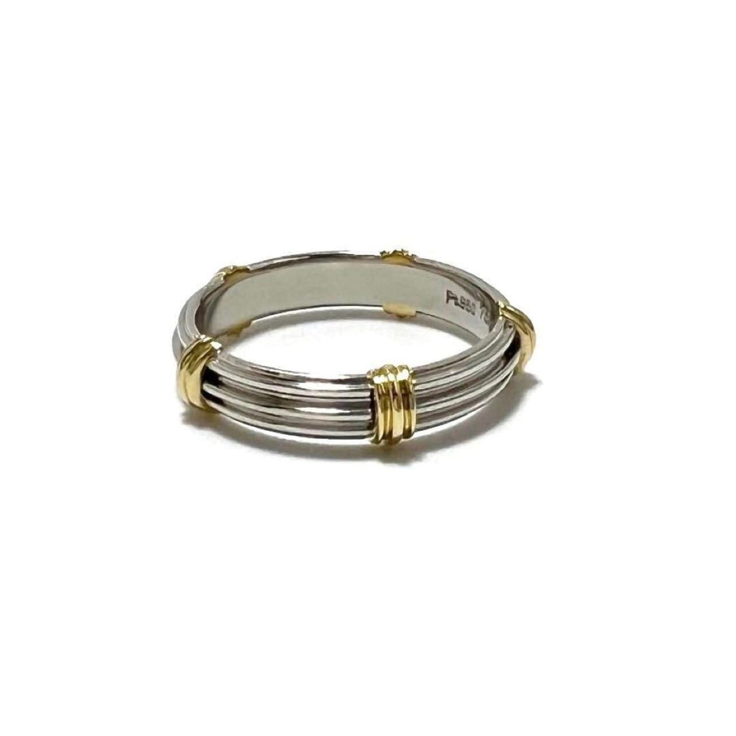 Christian Dior Silver Yellow Gold (18K) Platinum 950 Band Ring ()