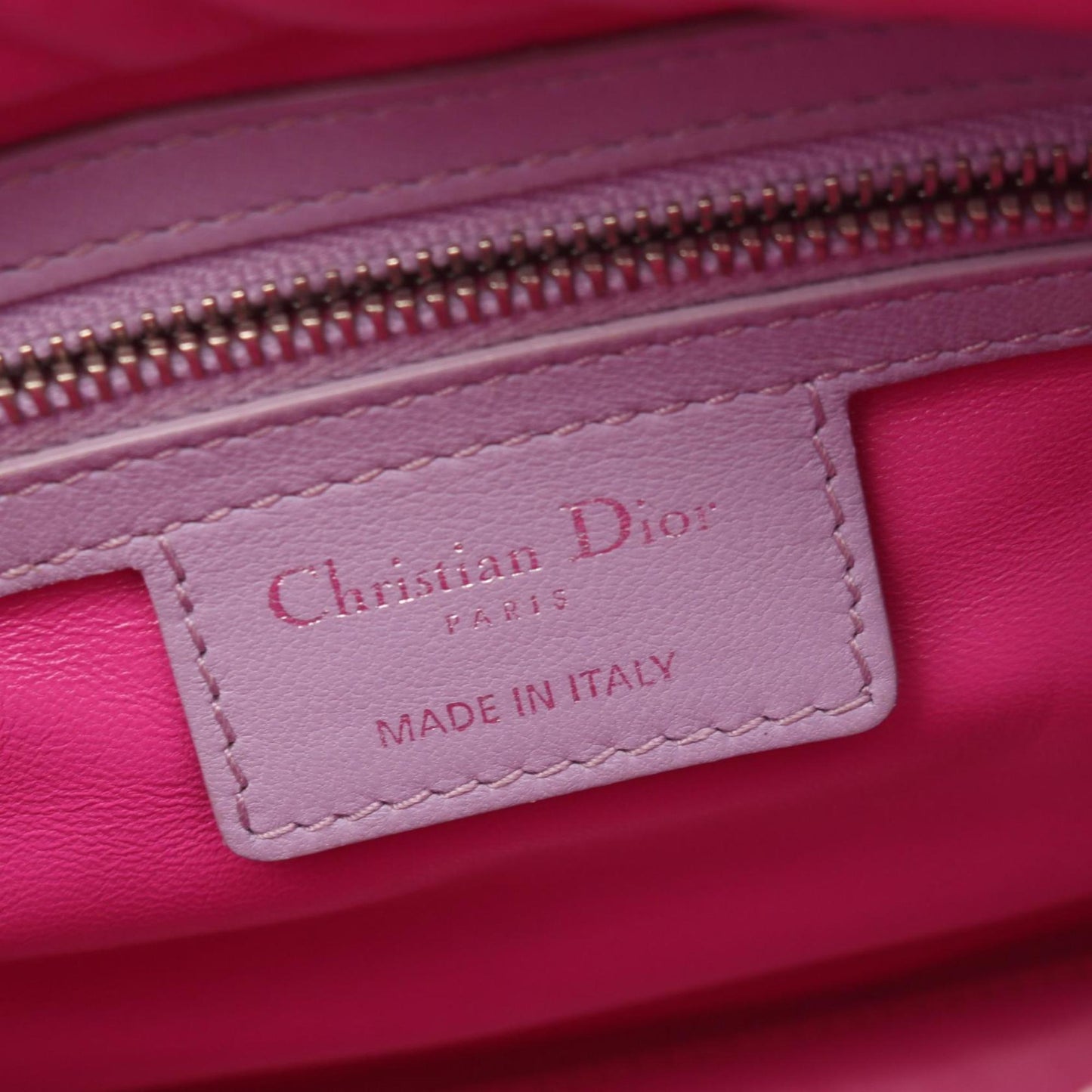 Christian Dior Pink Purple Leather Handbag ()