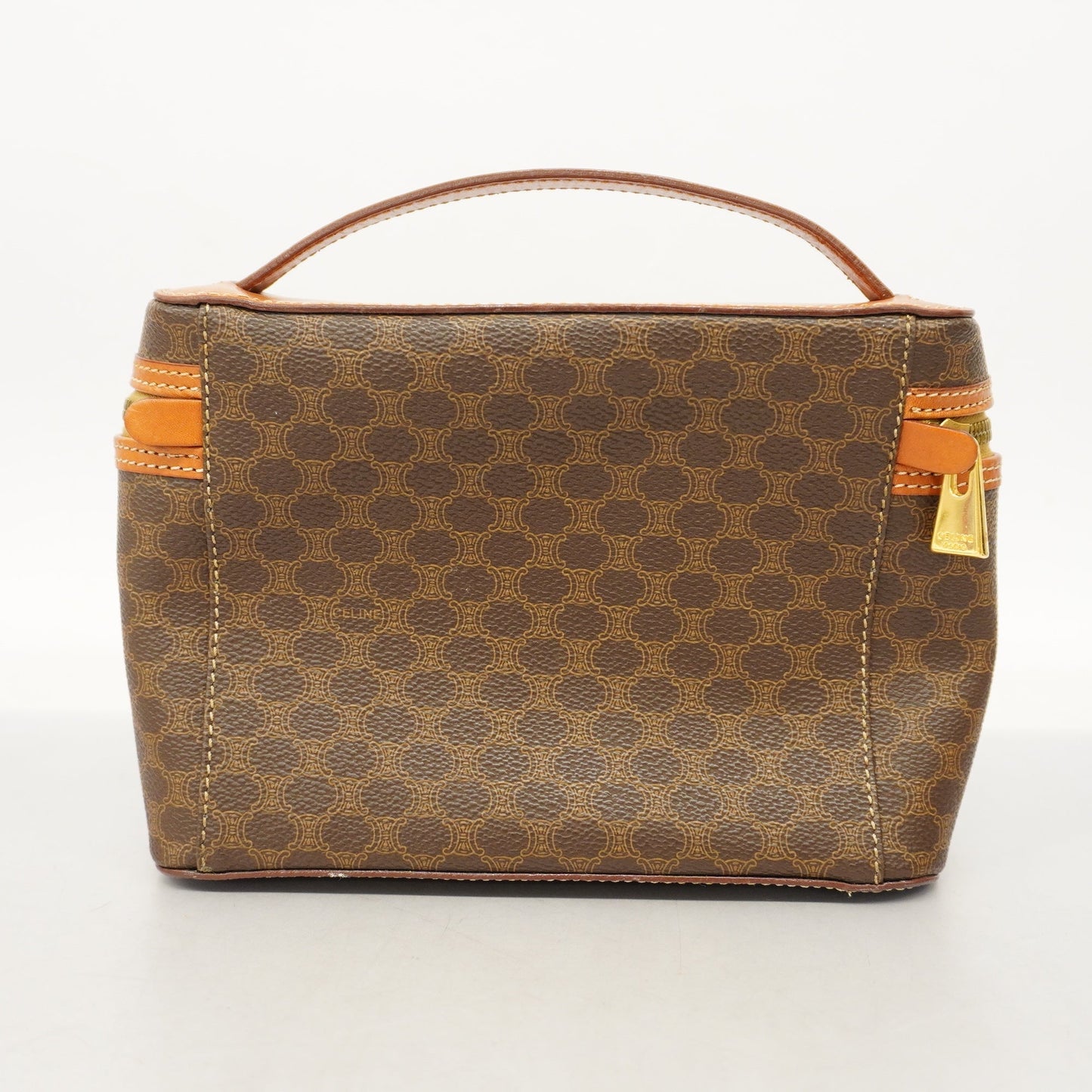 Celine Macadam Vanity Bag Women's PVC Vanity Bag Brown