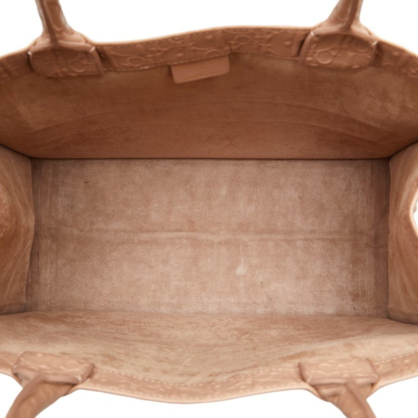 Christian Dior Pink Beige Leather Handbag Tote Bag ()