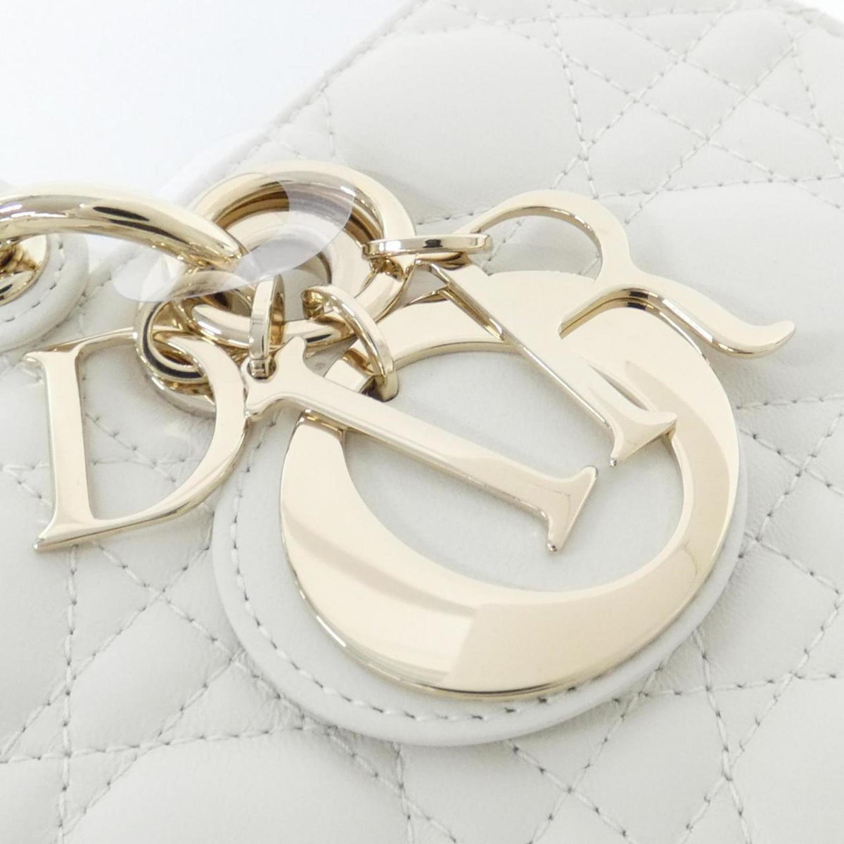 Christian Dior White Leather Handbag ()