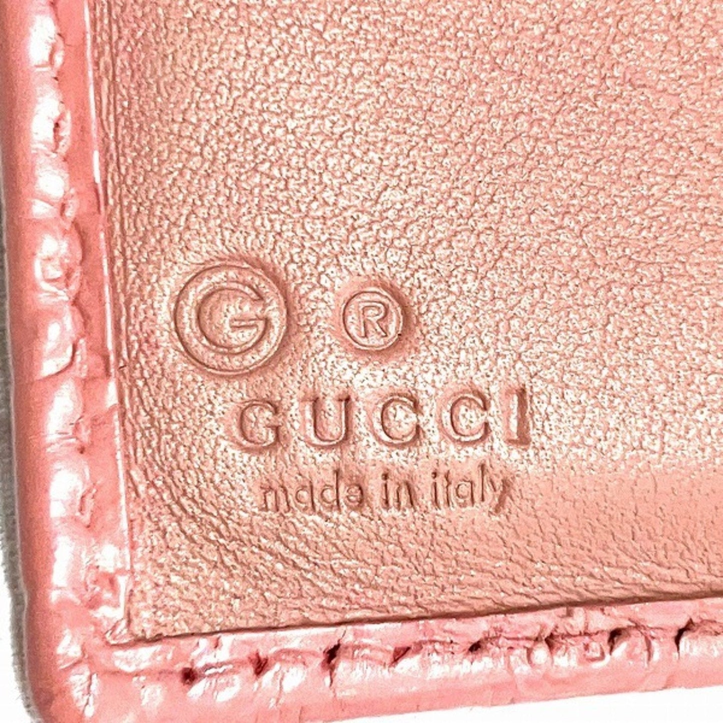 Gucci Pink Leather Wallet (Bi-Fold)