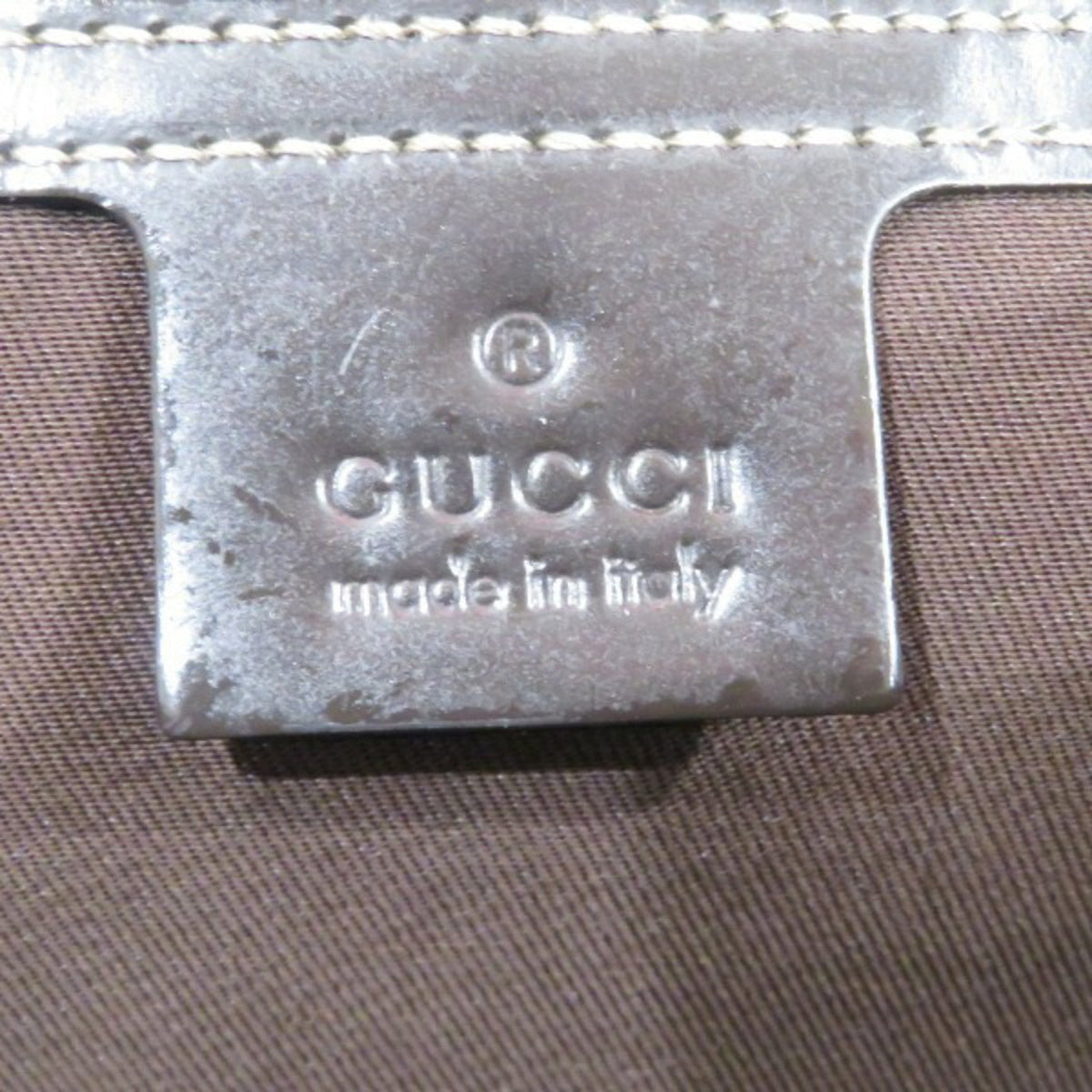 Gucci Brown Pvc Leather Tote Bag
