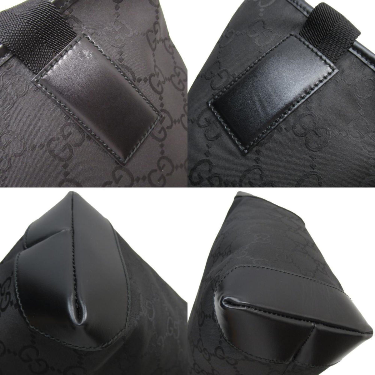 Gucci Black Nylon Handbag Tote Bag