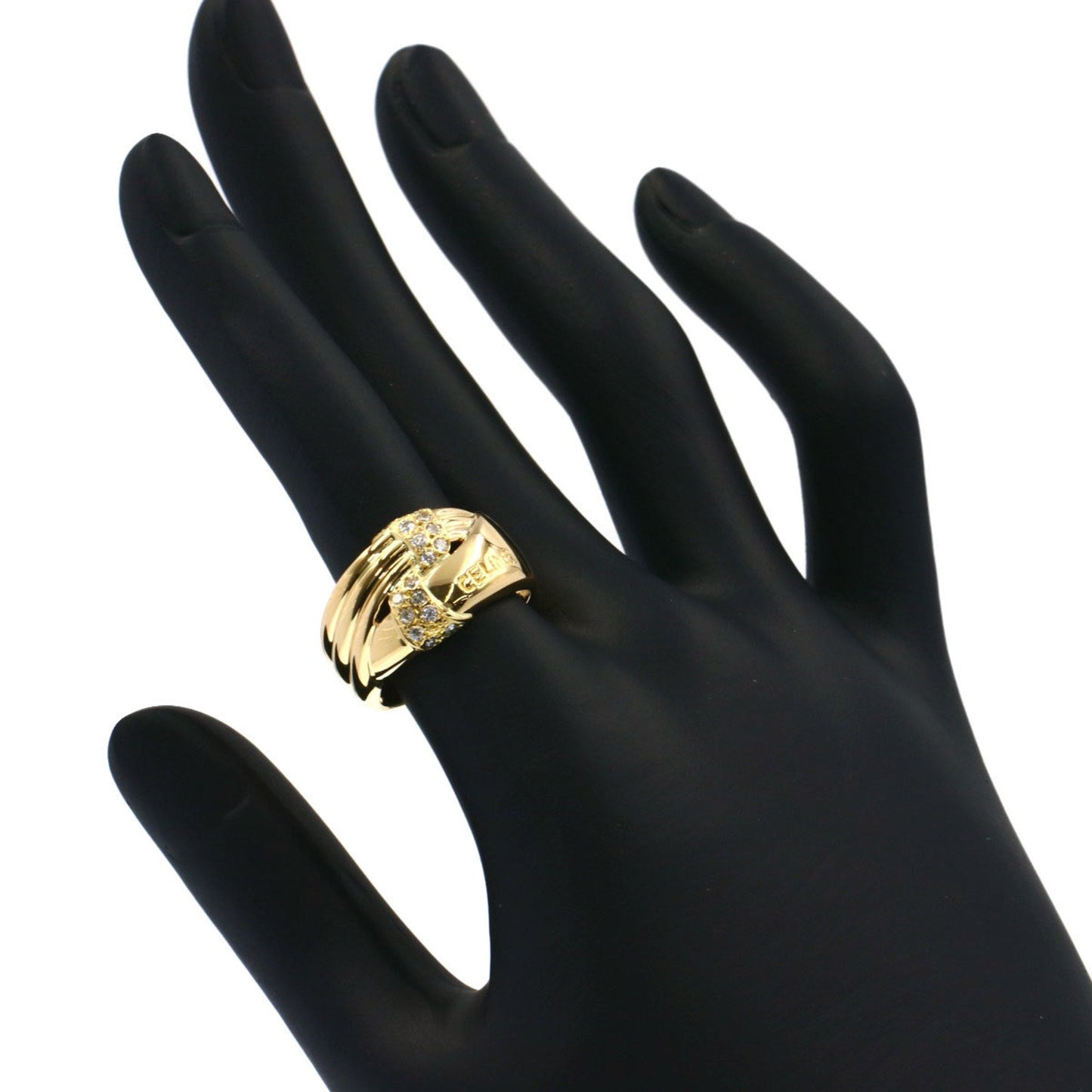 Celine diamond ring K18 yellow gold Ladies