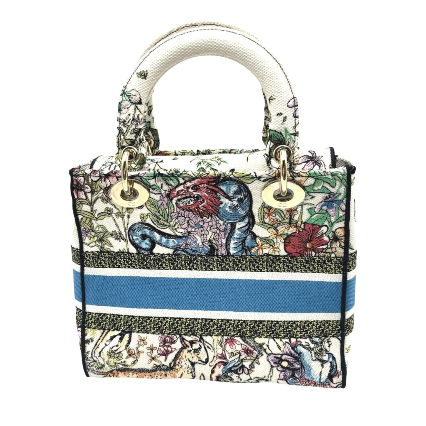 Christian Dior Lady Dior Multi-Color Canvas Handbag ()