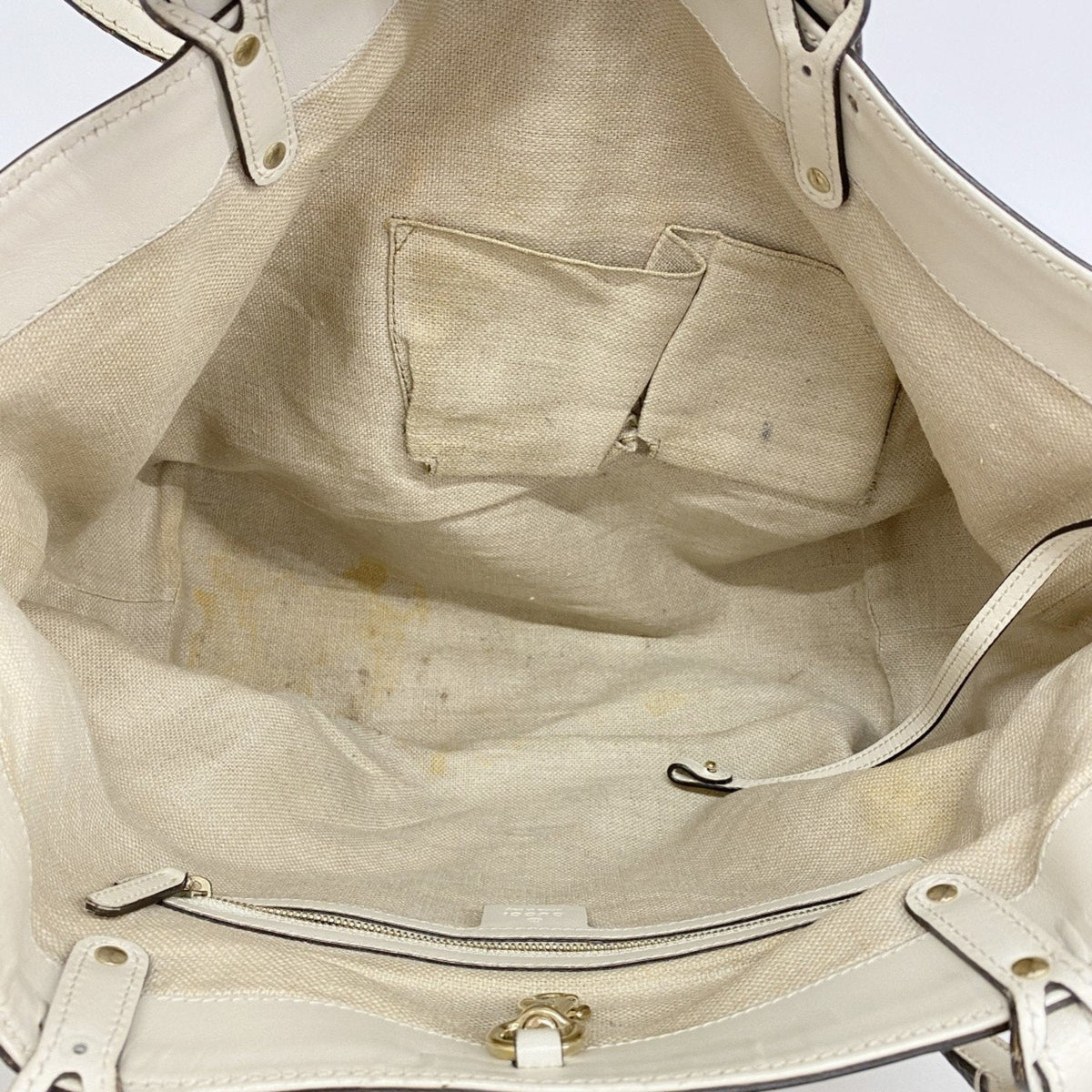 Gucci Beige Canvas Tote Bag