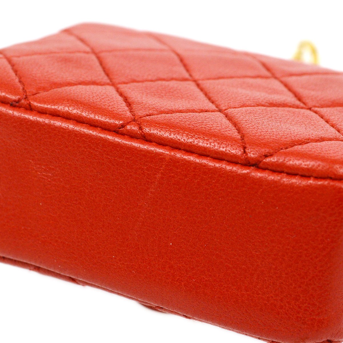 CHANEL★ Classic Flap Micro Bag Pouch Red 71178