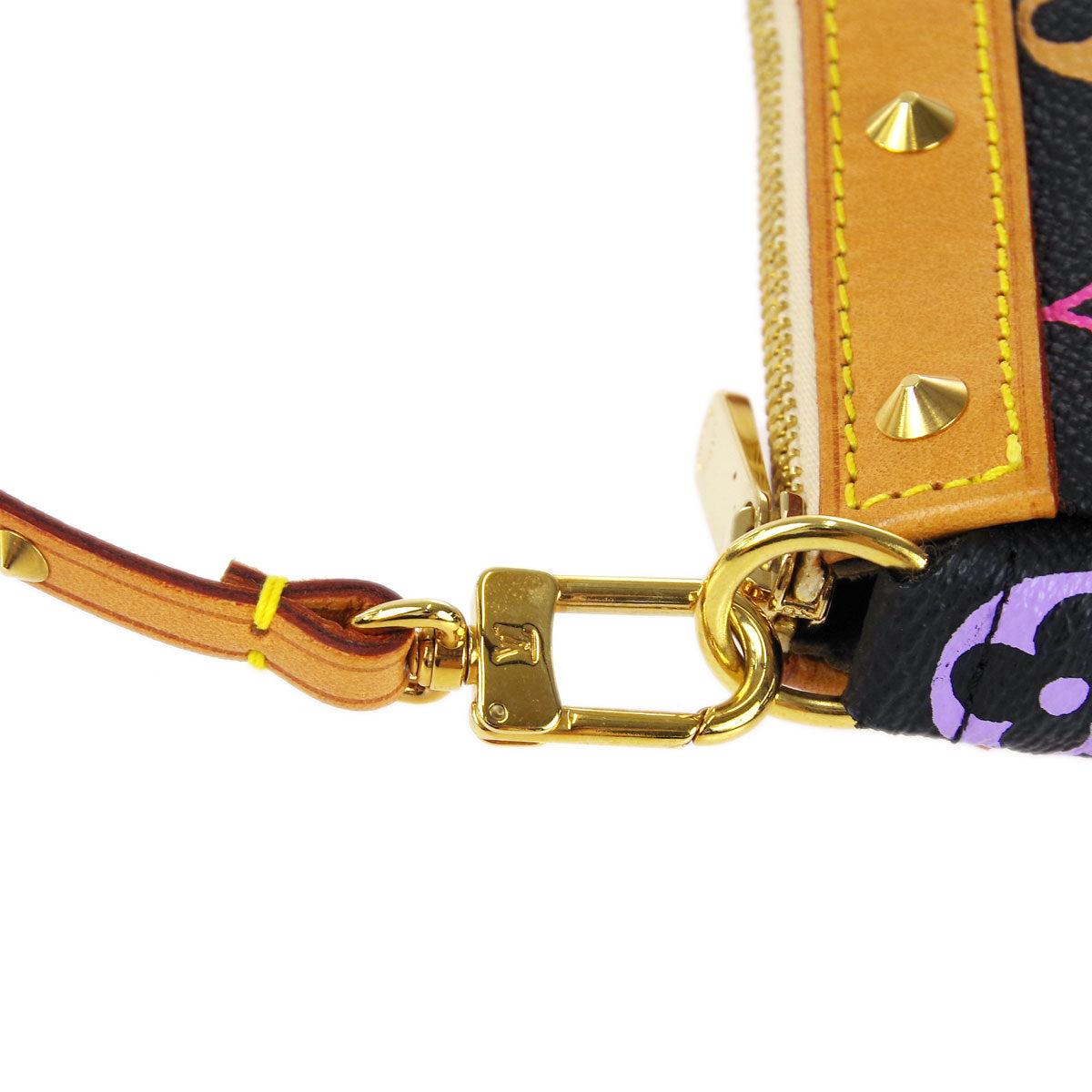 LOUIS VUITTON Pochette Accessoires Handbag Black Multicolor M92648 97881