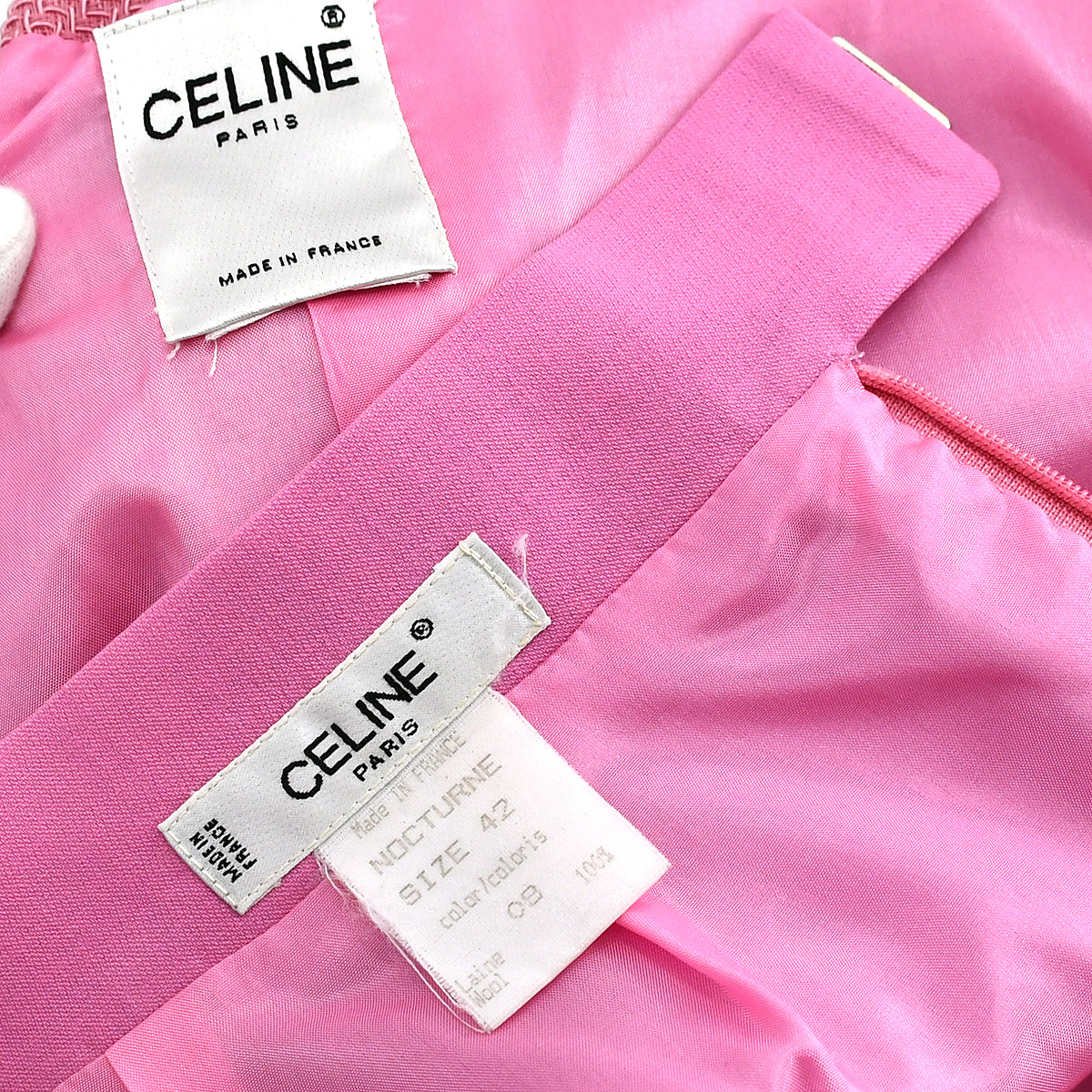 Celine single-breasted wool skirt suit #42