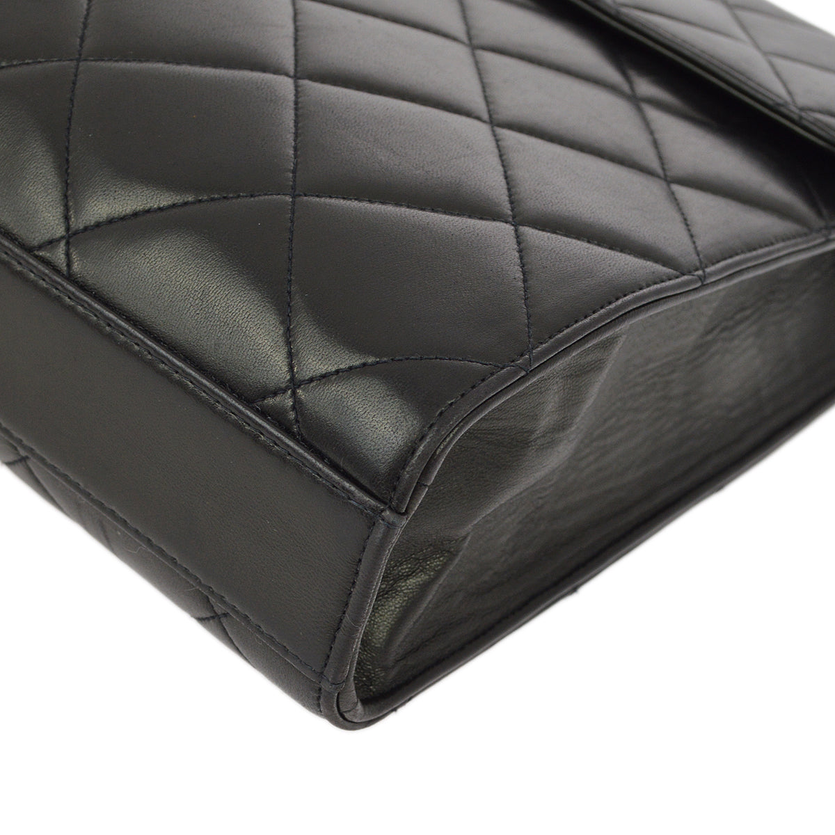 Chanel 1994-1996 Black Lambskin Briefcase Business Handbag