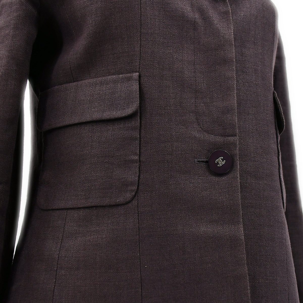 Chanel Spring 1998 Setup Suit Jacket Skirt Brown #38