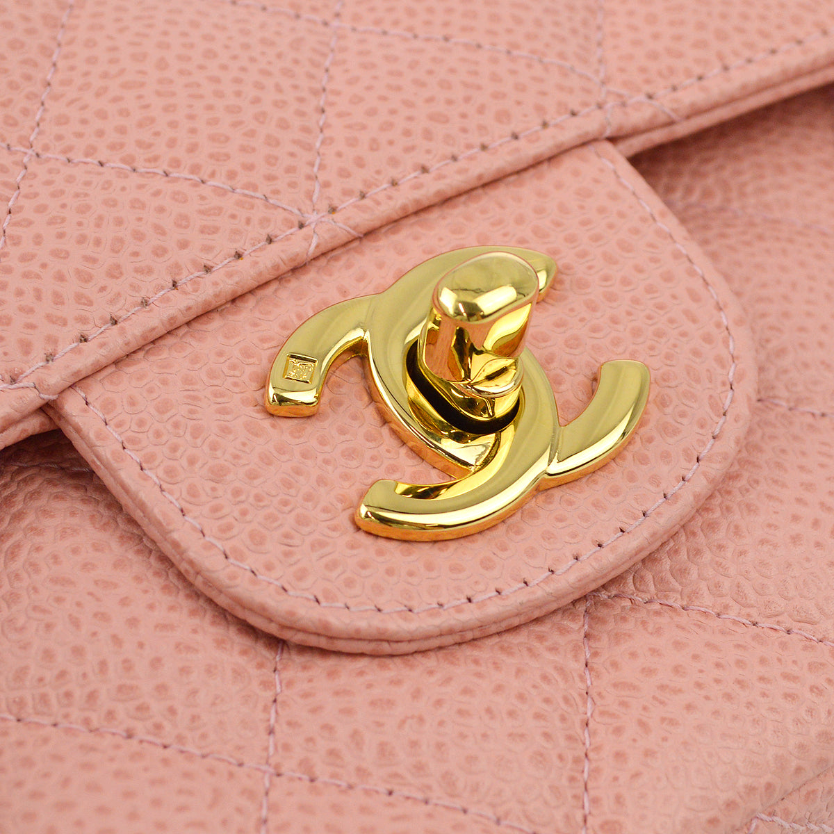 Chanel 2003-2004 Caviar Medium Classic Double Flap Bag