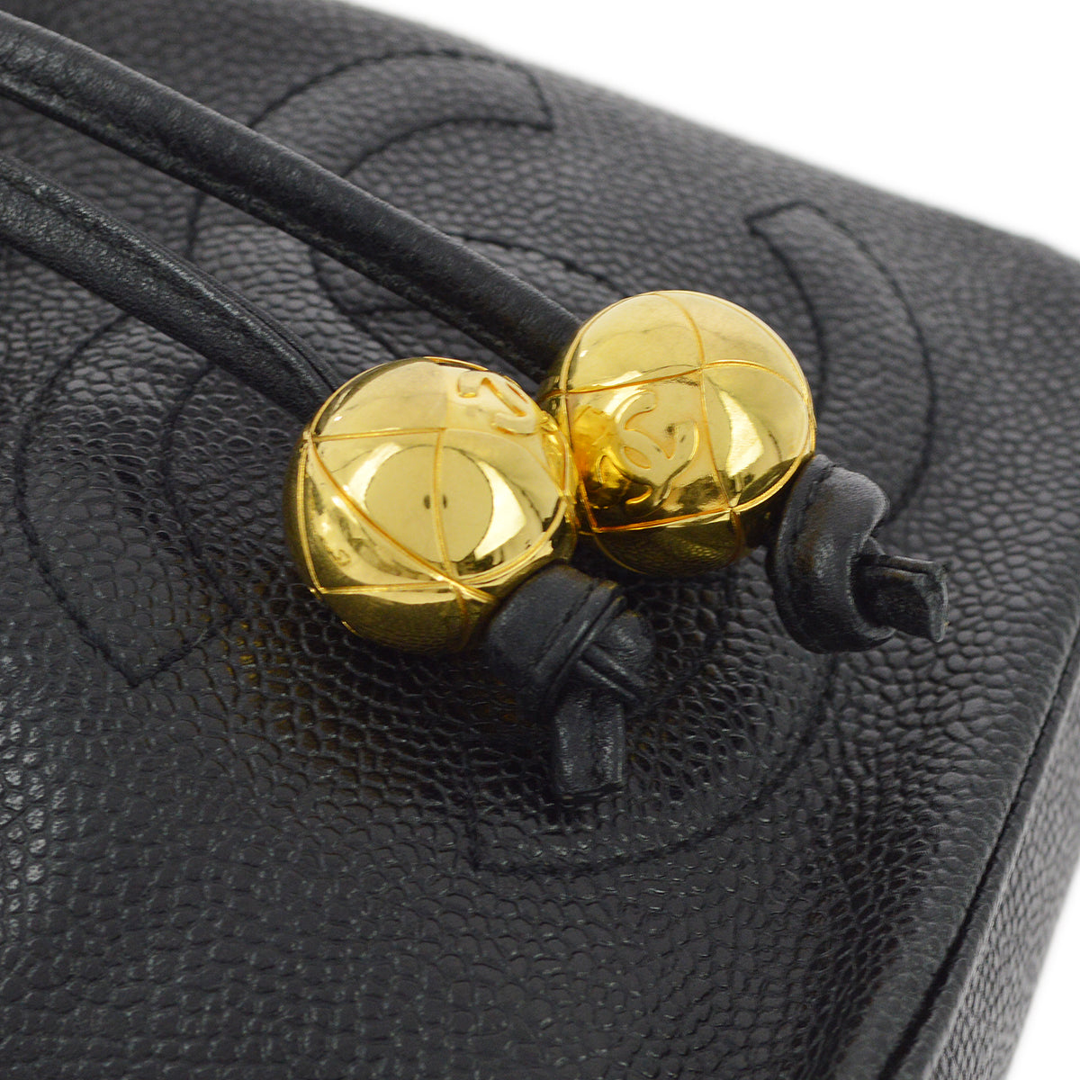 Chanel Black Caviar Bucket Shoulder Bag