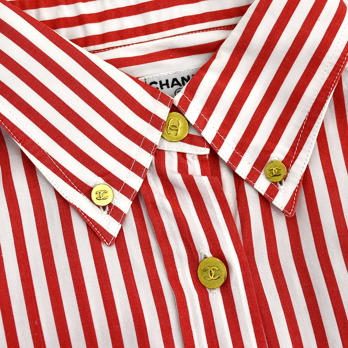 Chanel Shirt Blouse Red