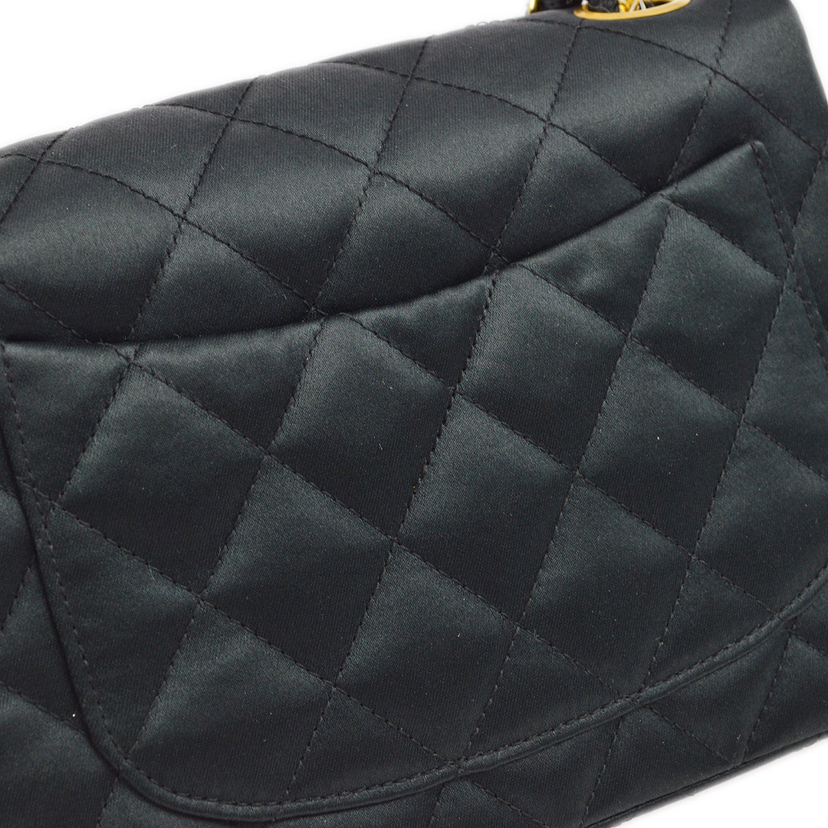 Chanel 1989-1991 Satin Mini Classic Square Flap Shoulder Bag 17