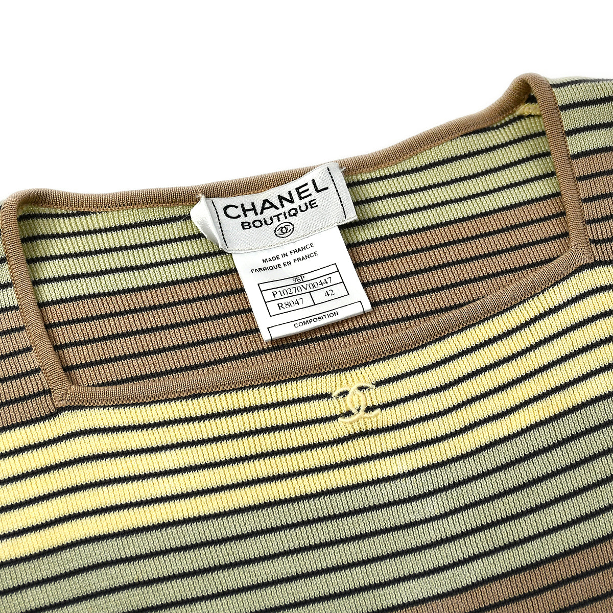 Chanel T-shirt Brown 98P #42