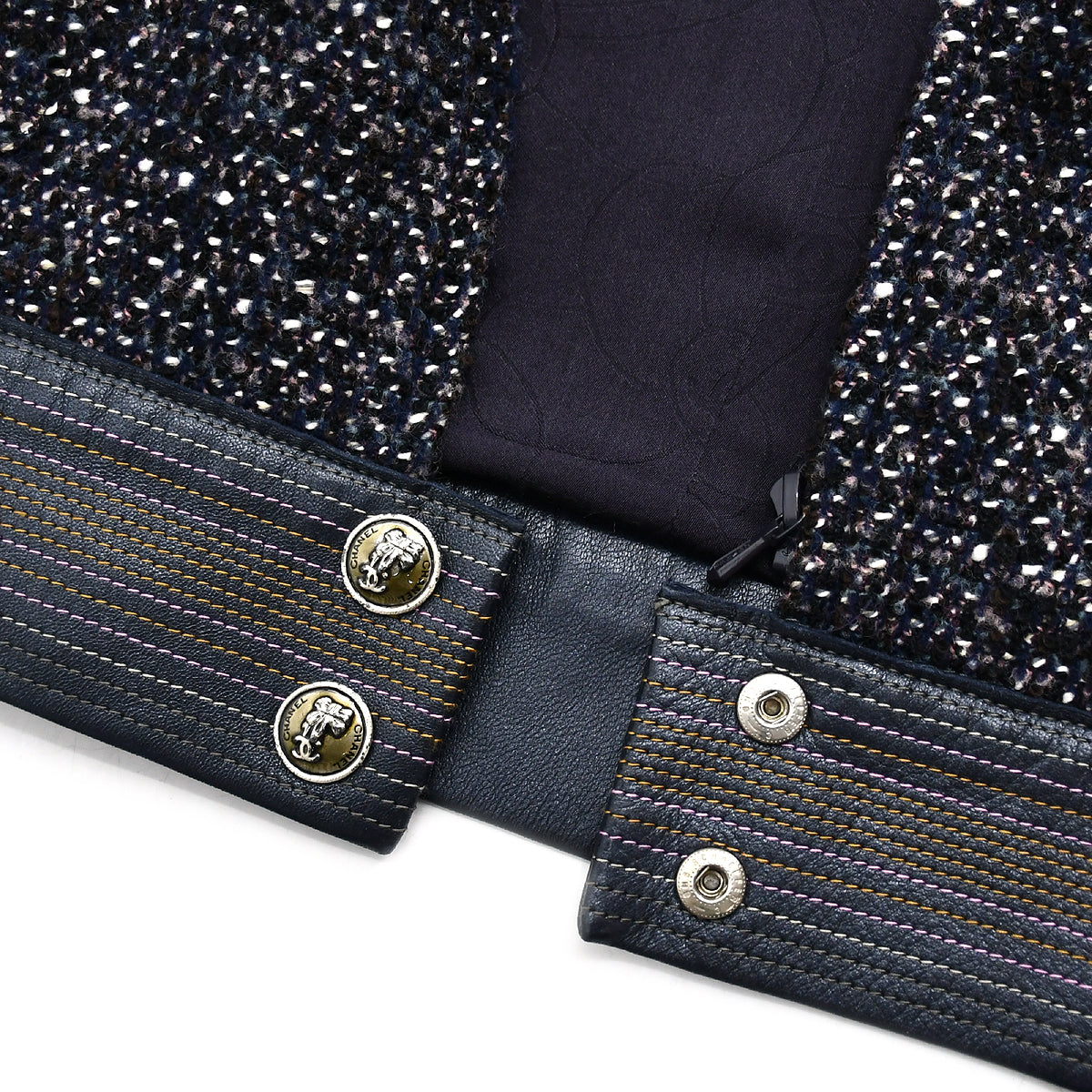 Chanel Setup Suit Jacket Dress Navy 04A #36