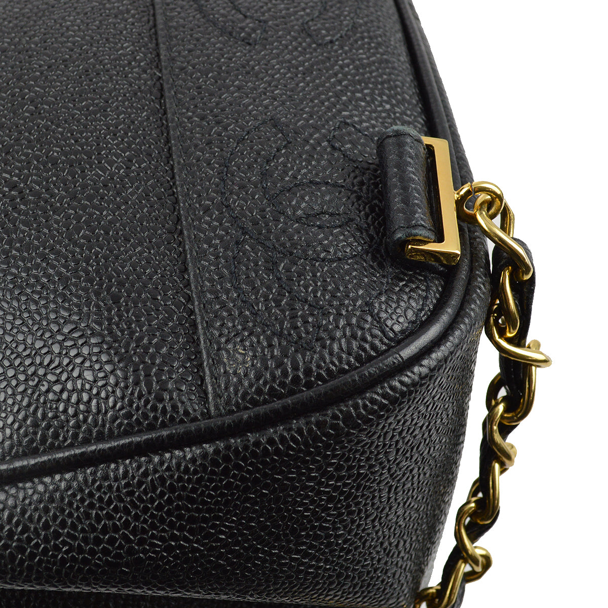 Chanel 1996-1997 Black Caviar Triple CC Backpack