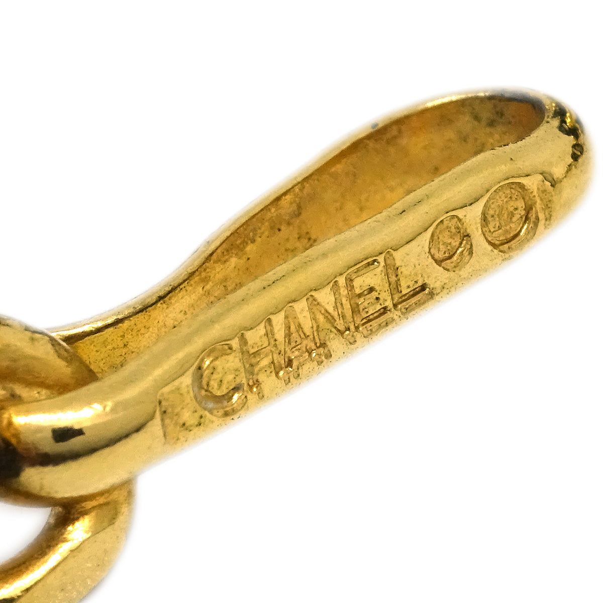 Chanel Gold Black Medallion Chain Belt 1982 Small Good
