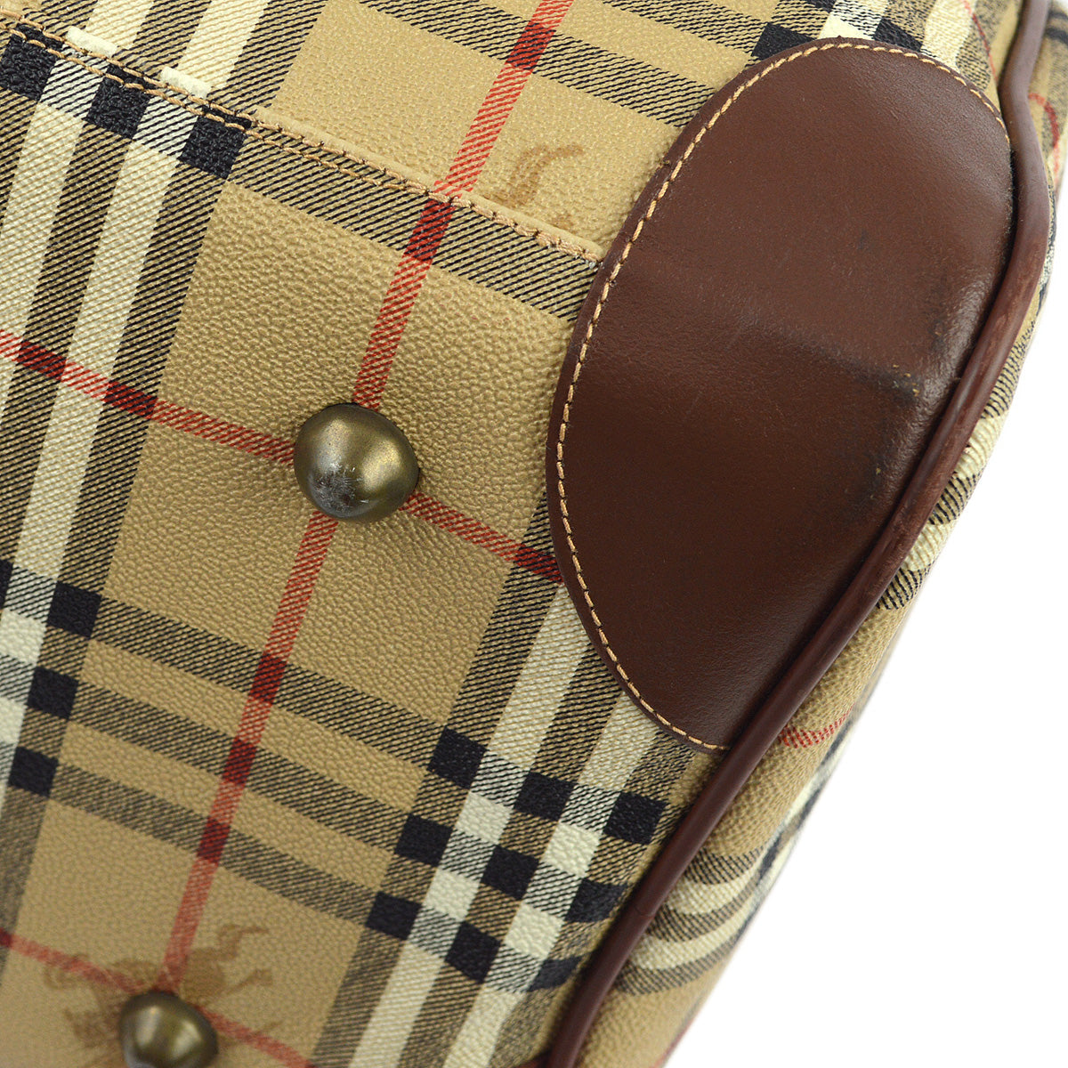 BURBERRY Beige House Check 2way Duffle Shoulder Handbag 173073