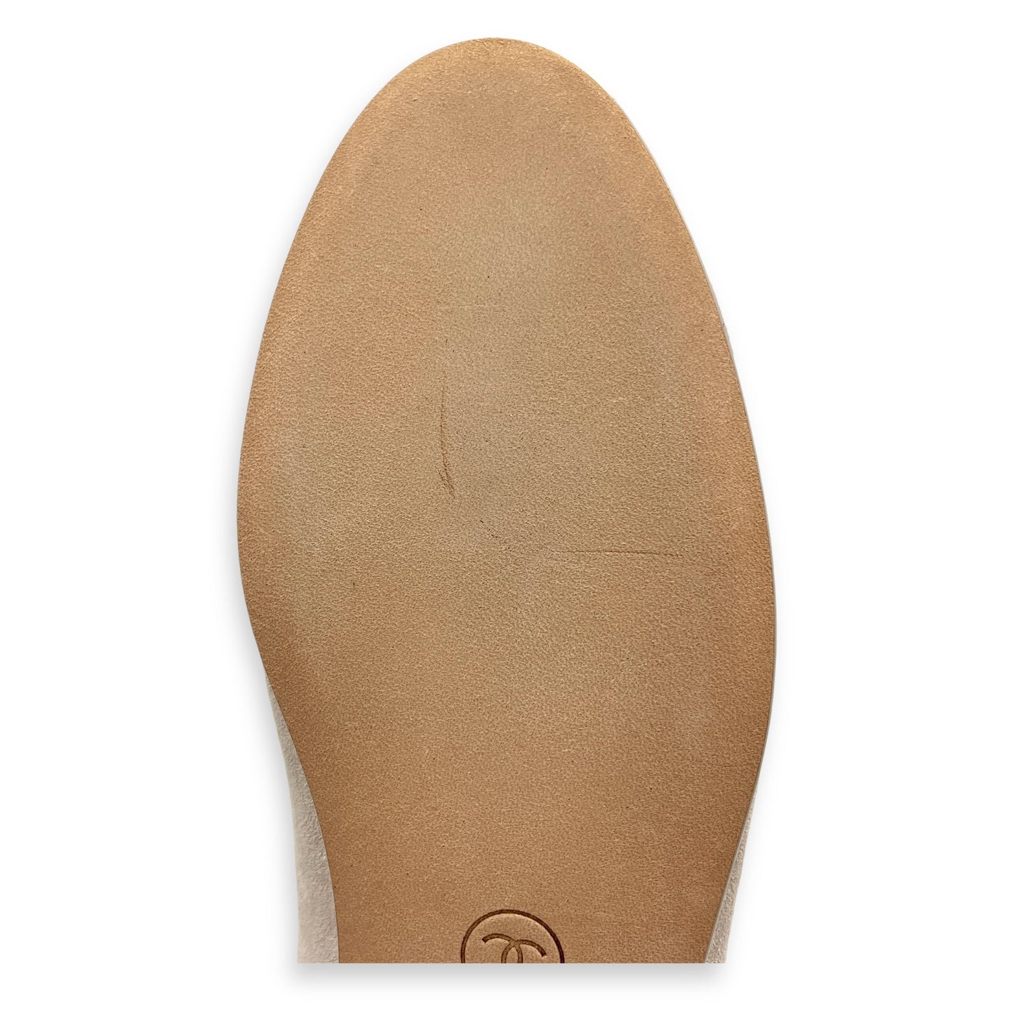 Ballerina 36.5C Grey Flats in Suede Leather