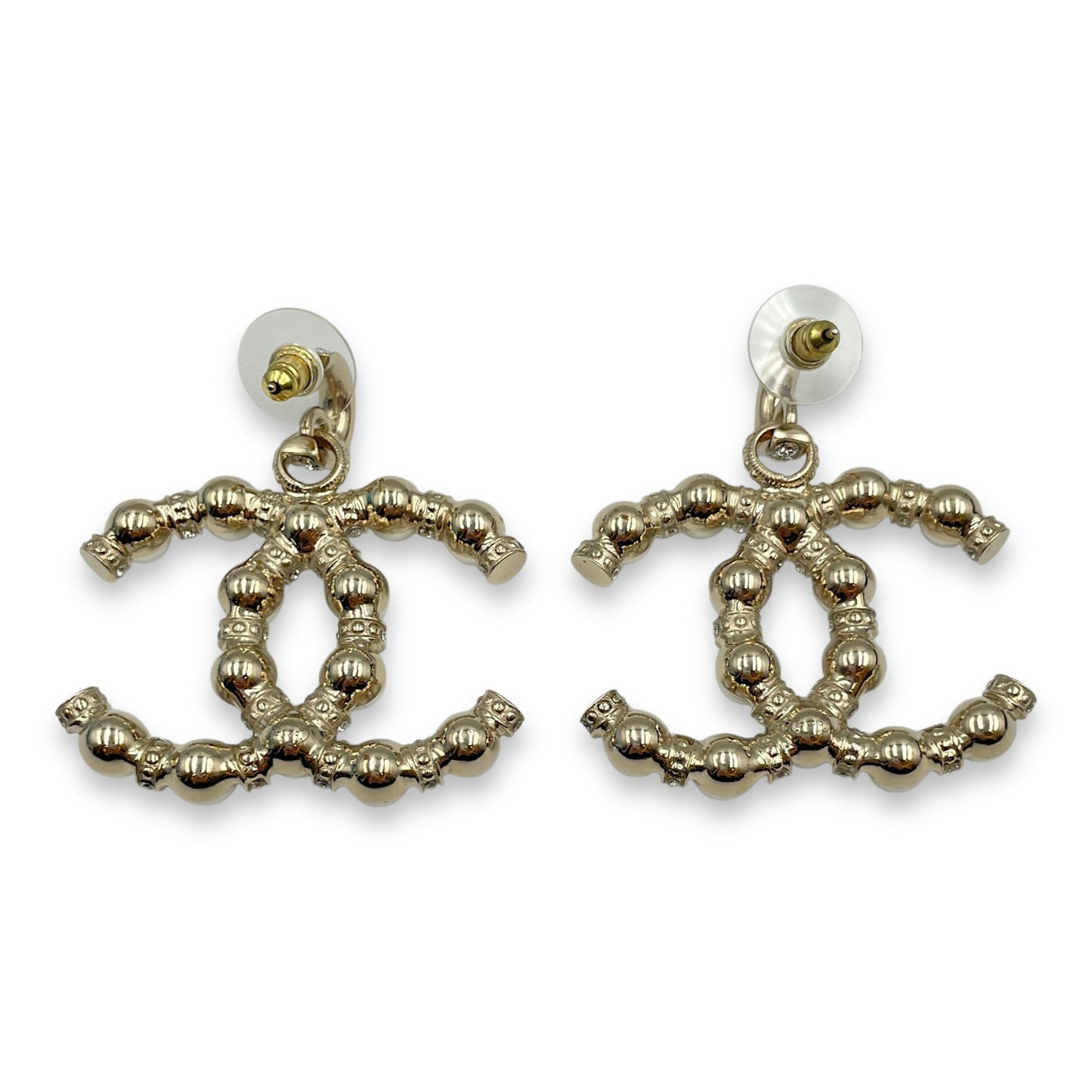 21B B CC Large Earrings in White