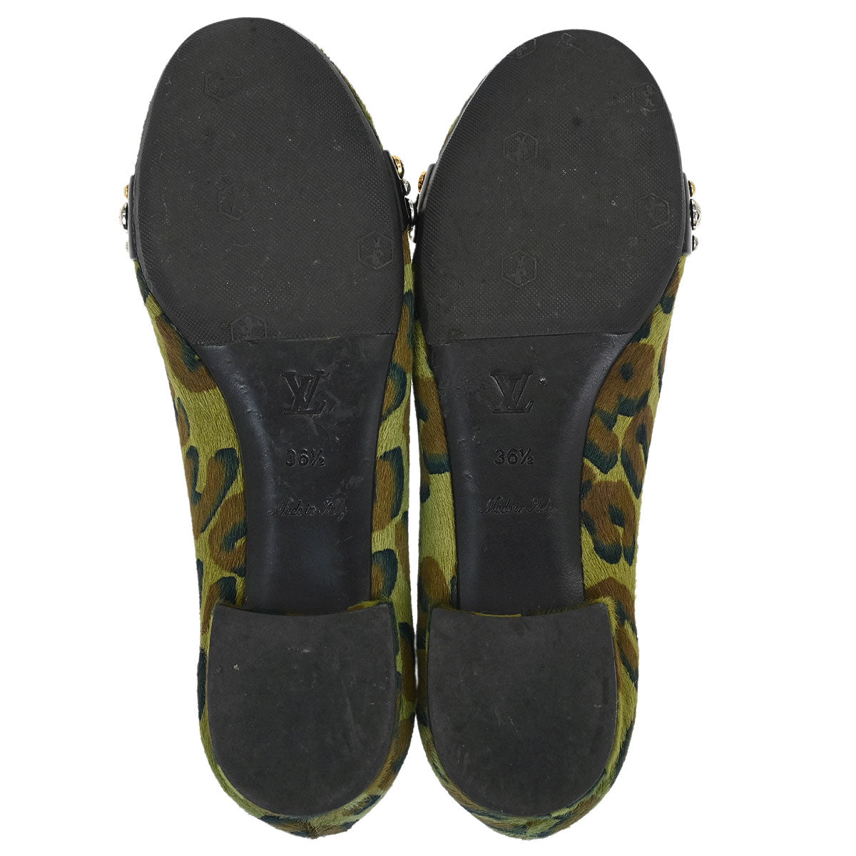 Louis Vuitton * 2013 Pony Hair Leopard Print Opera Shoes #36.5