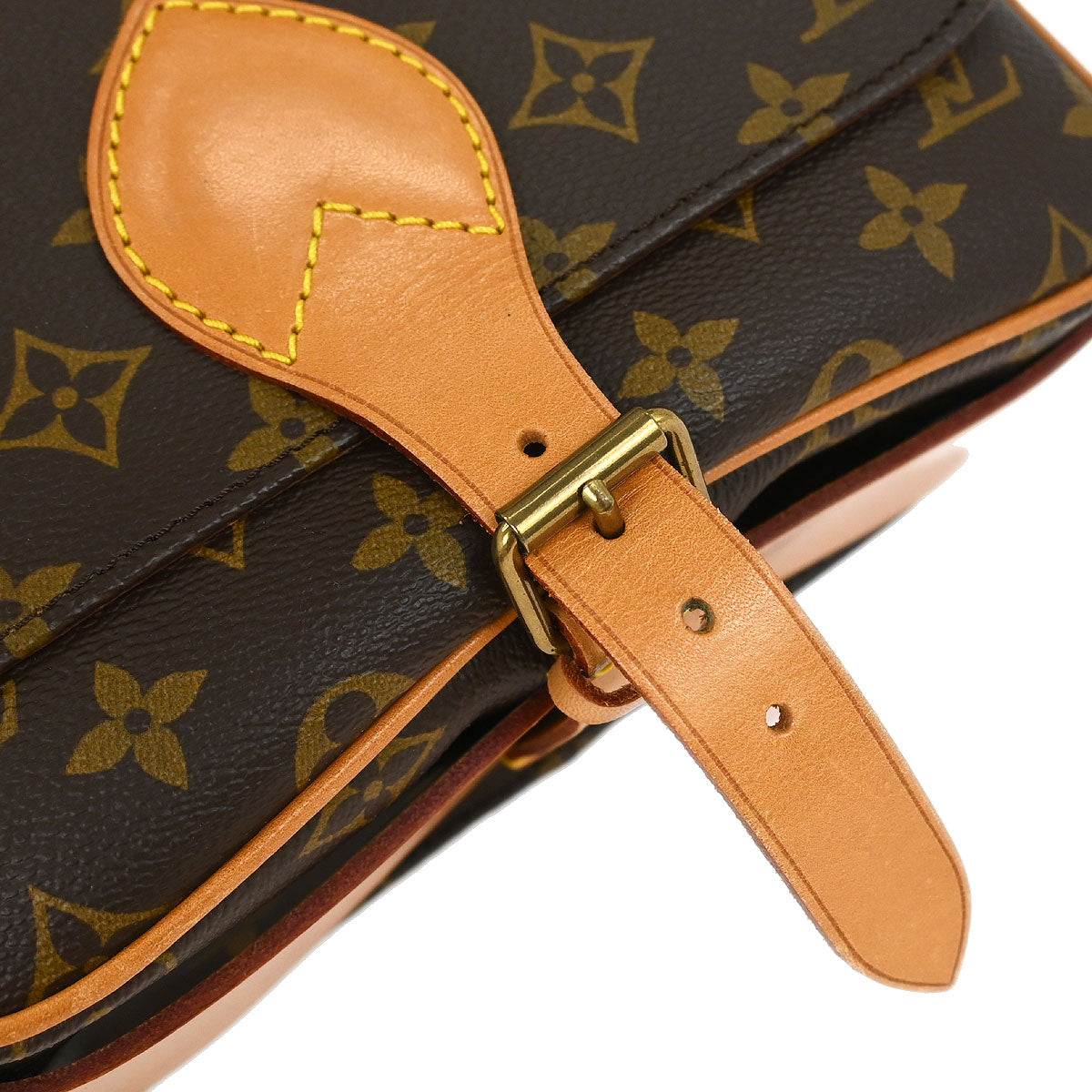 Louis Vuitton 1990 Monogram Cartouchiere MM Shoulder Bag M51253