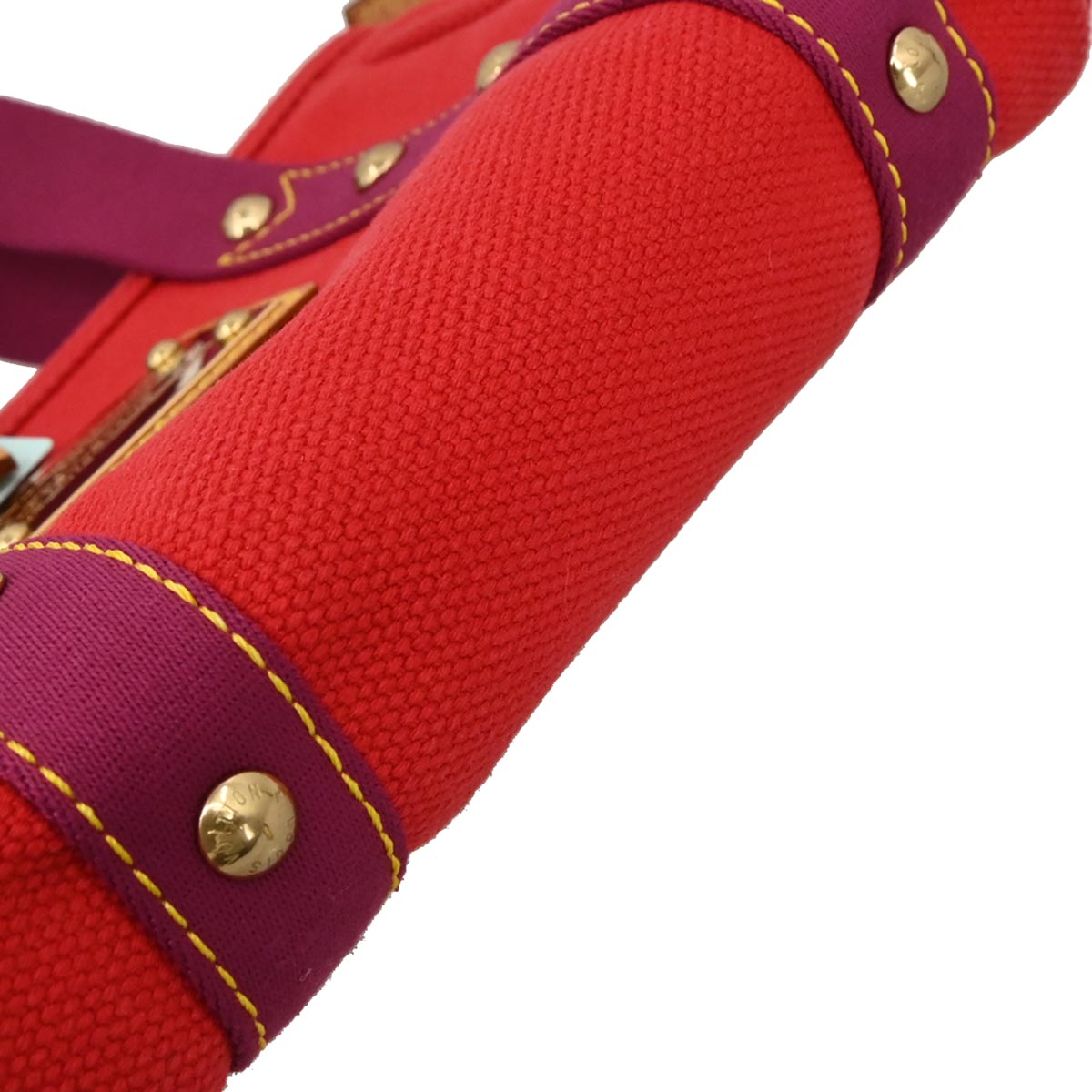 Louis Vuitton 2005 Red Purple Antigua Cabas PM Tote Bag M40037