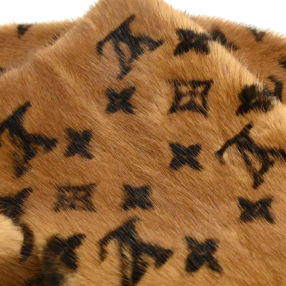 Louis Vuitton * Monogram Mink Echarpe Fur Stole Shawl M72245