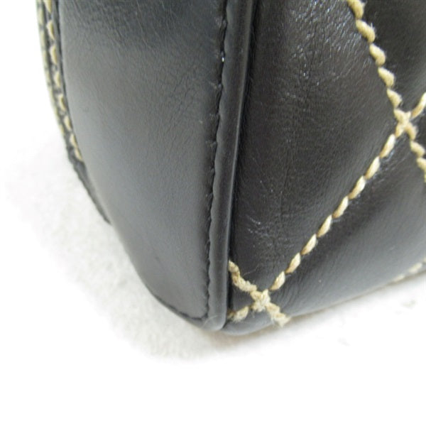Chanel Wild Stitch Handbag Leather Handbag A14692 in Good condition