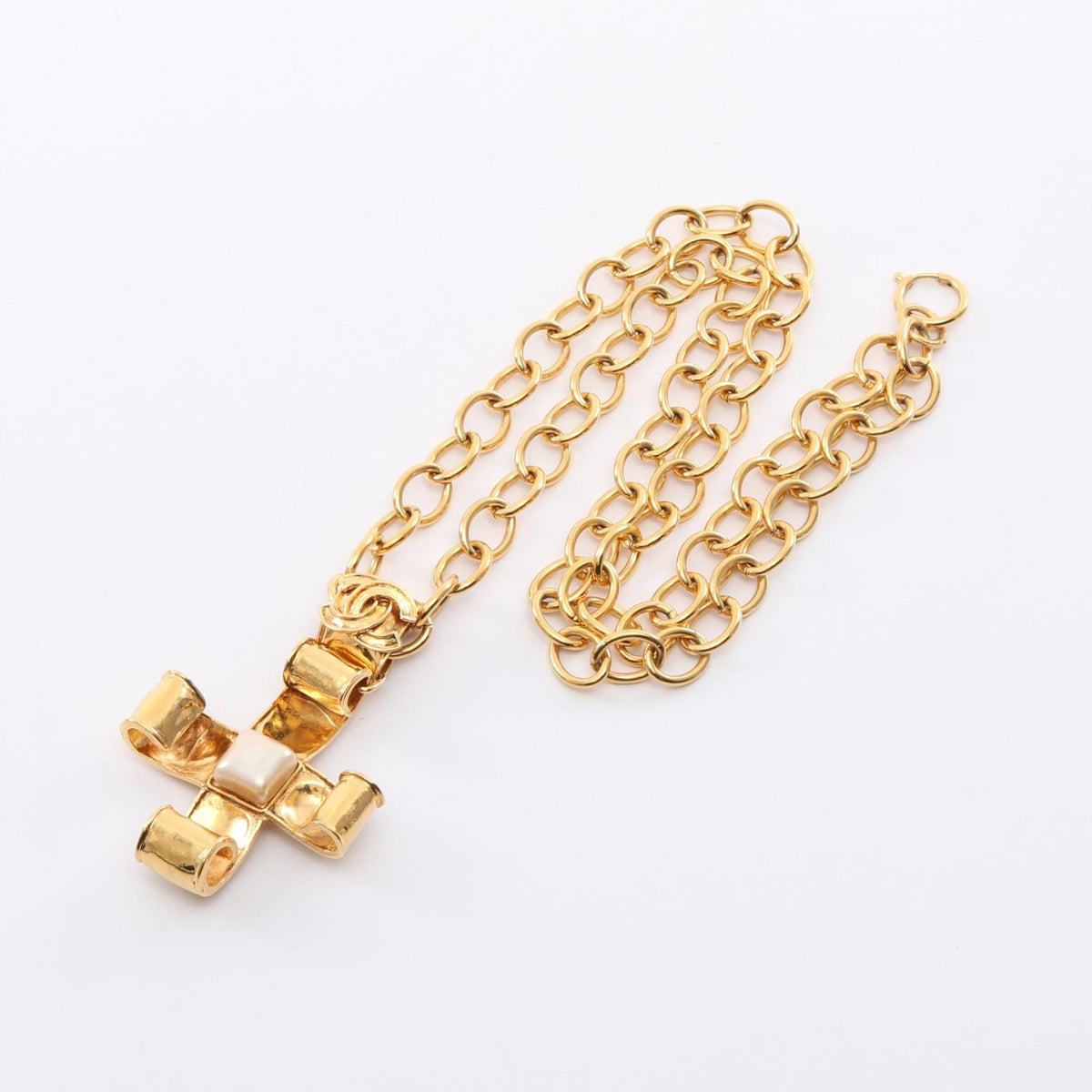Chanel Coco Mark Necklace Pearl Necklace