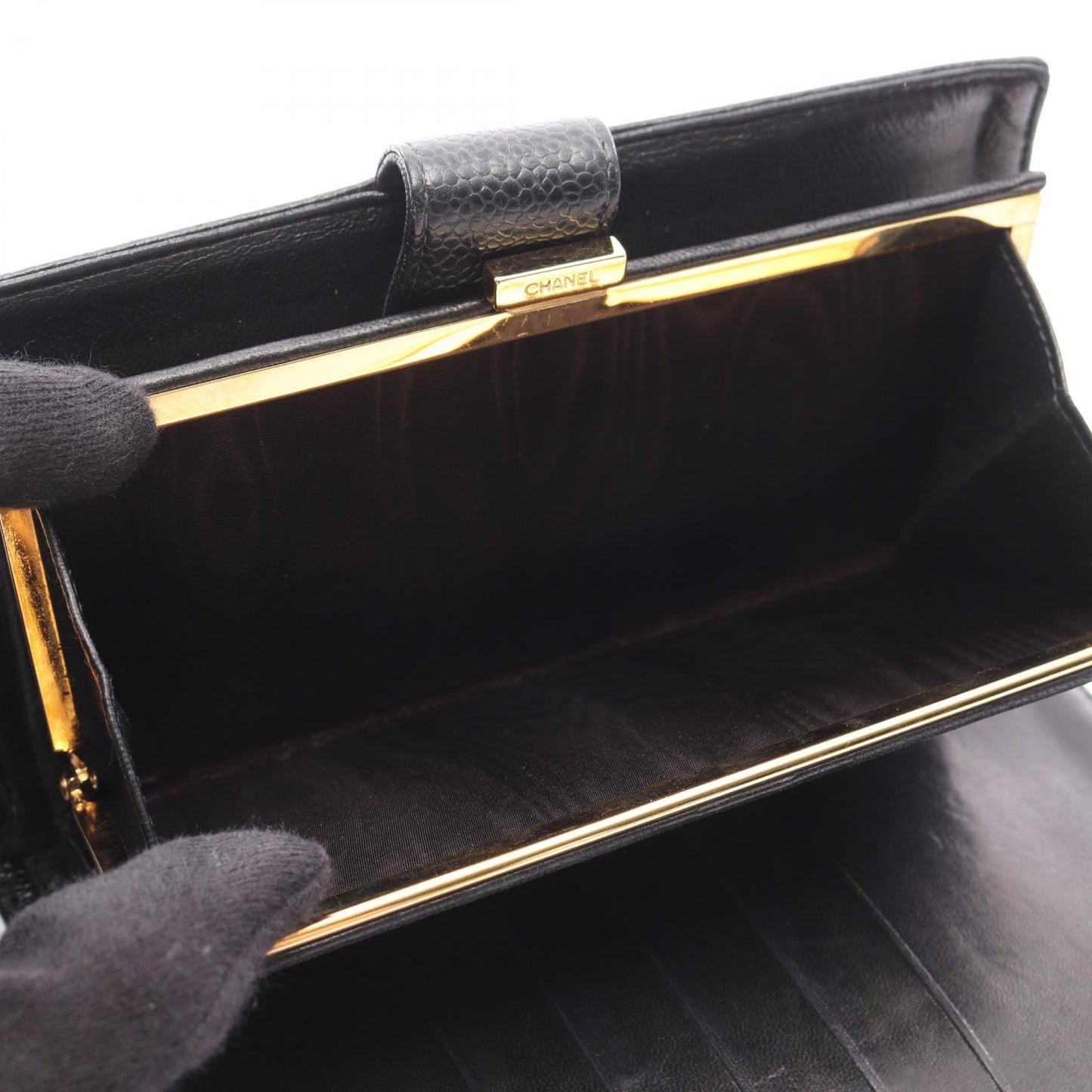 Chanel Coco Mark Caviar Skin Long Wallet